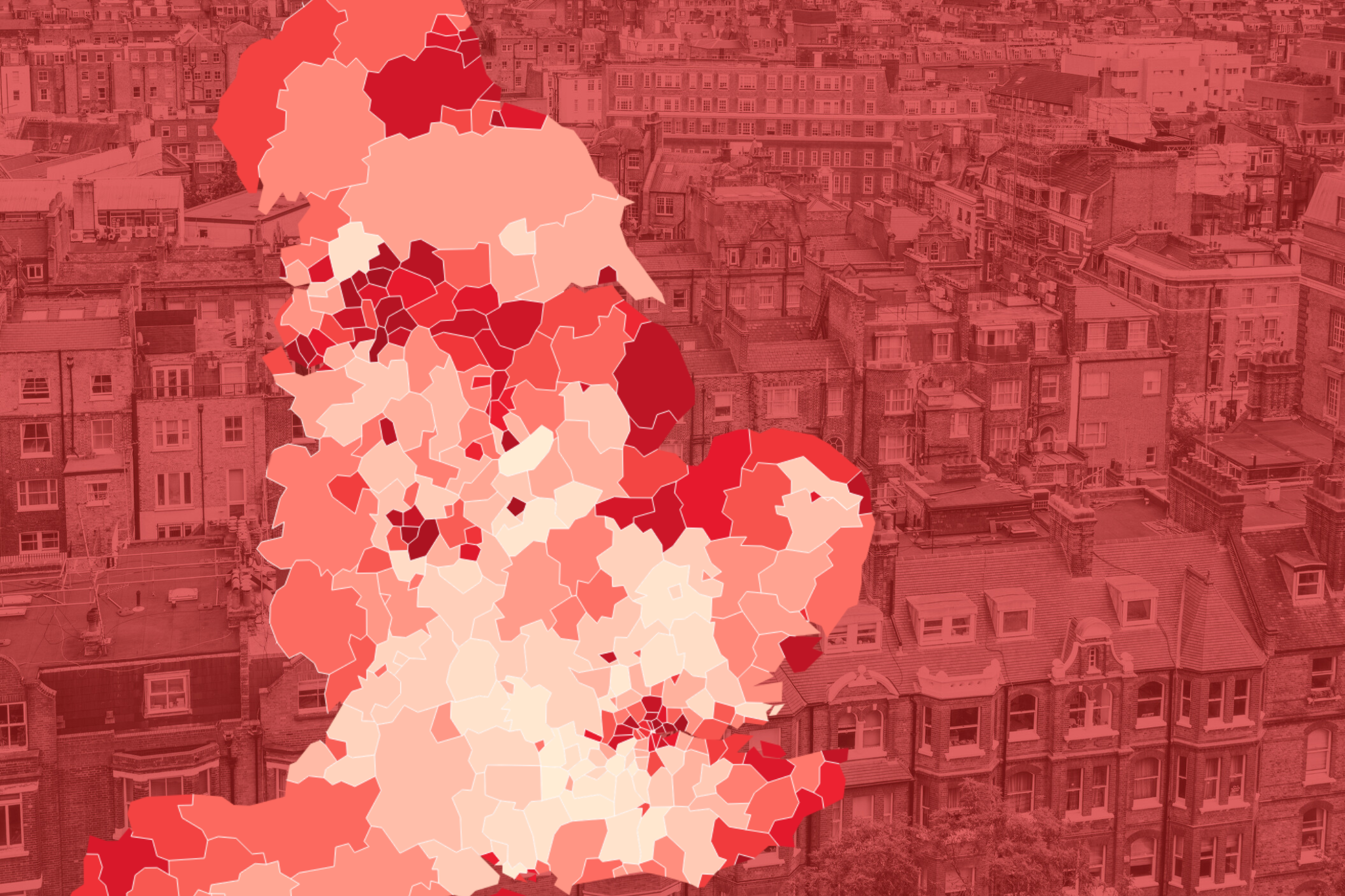 Deprivation statistics from MHCLG for england mapped
