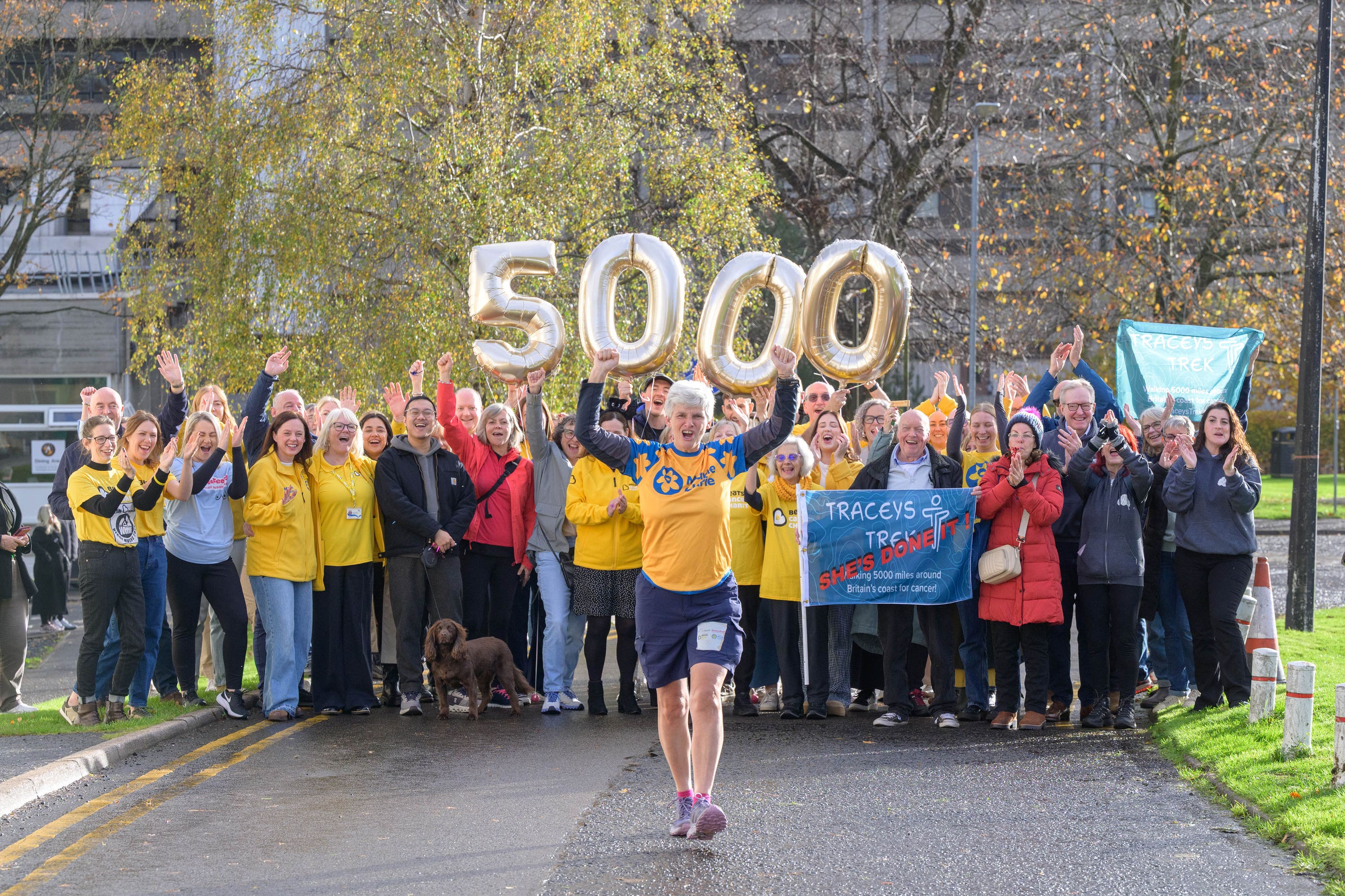 Tracey Howe has completed her year-long, 5,000-mile challenge (Sandy Young/PA Media Assignments)