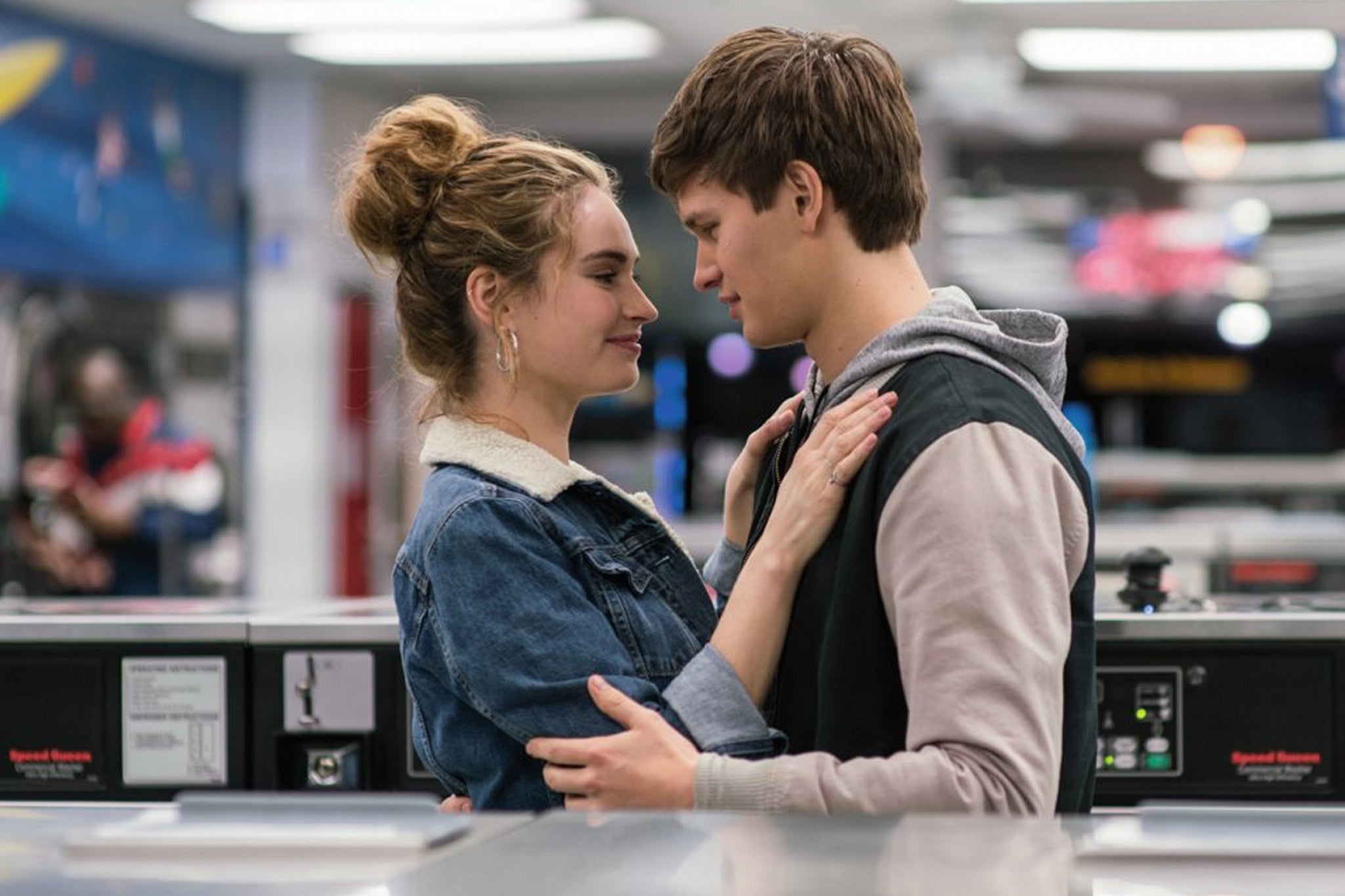 Lovers on the run: James alongside Ansel Elgort in Edgar Wright’s ‘Baby Driver’