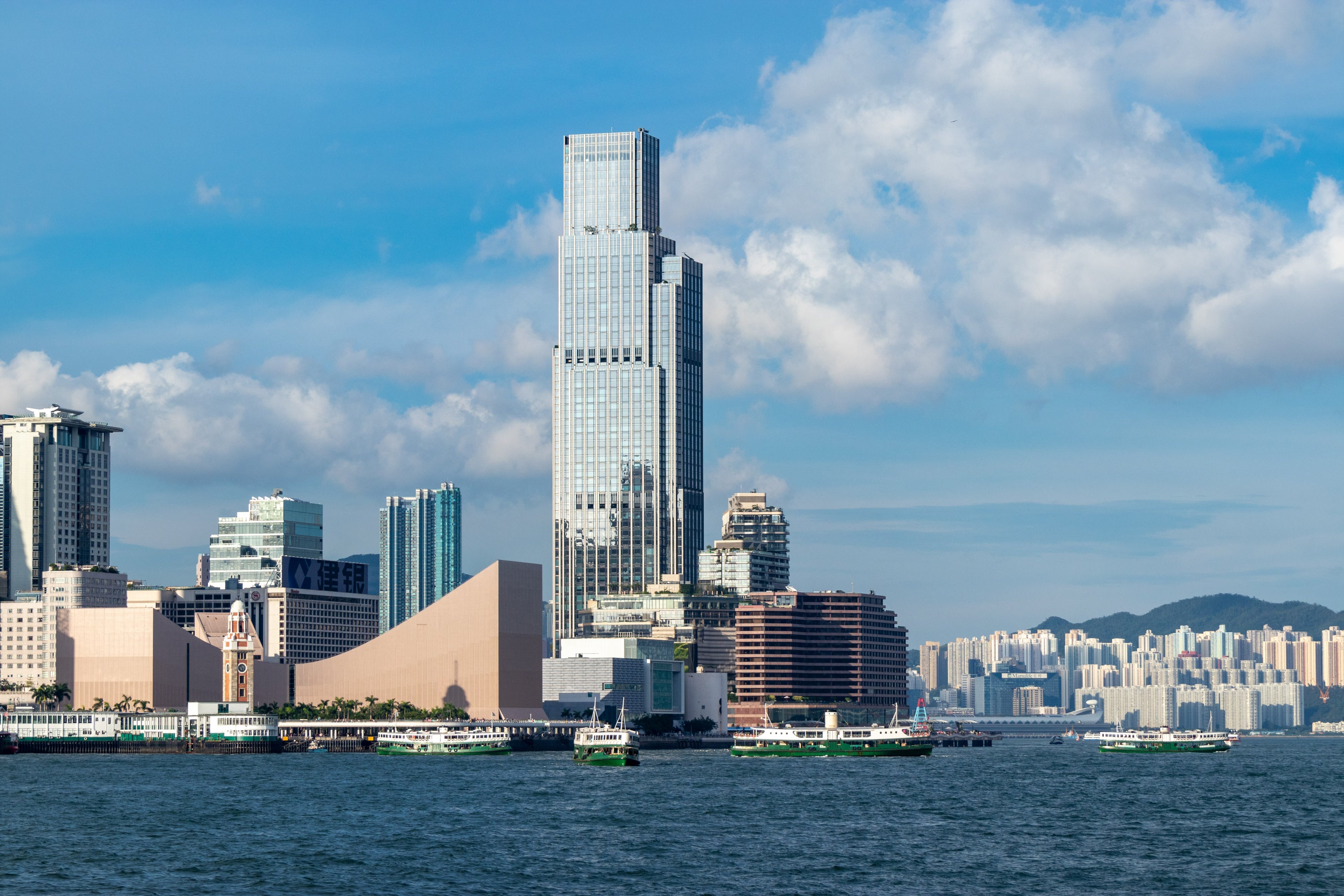 The 65-storey tower on the Kowloon waterfront