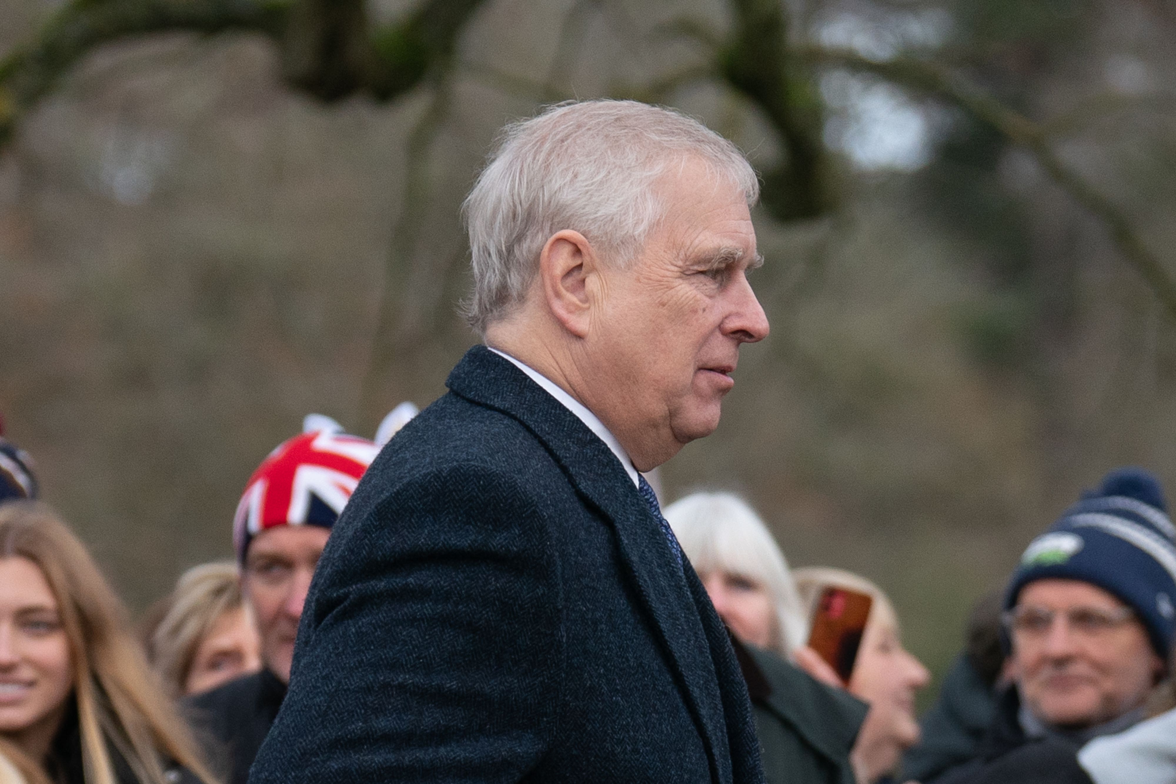 The former duke of York after the Christmas Day church service at Sandringham in 2023 (Joe Giddens/PA)