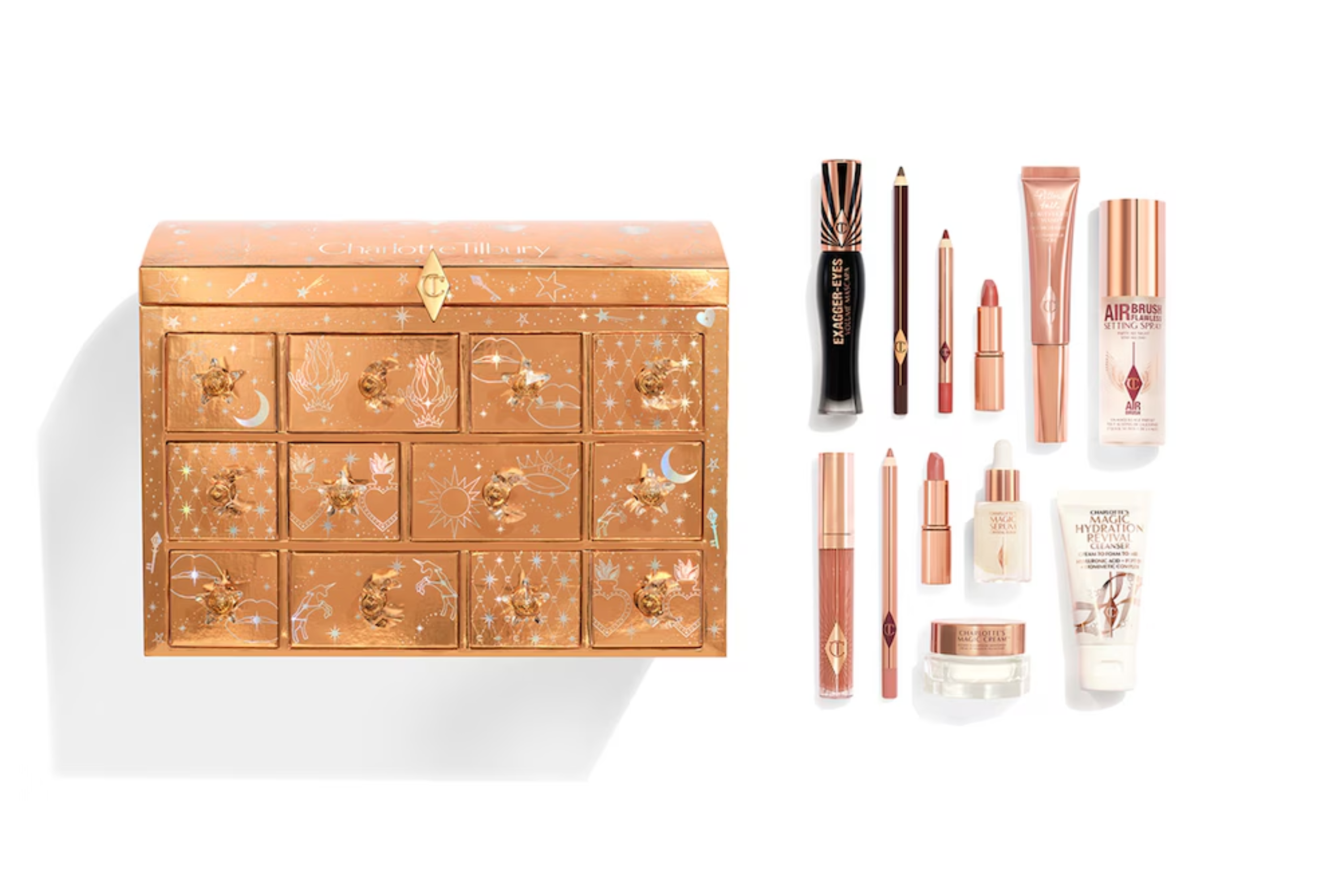 best beauty advent calendar charlotte tilbury charlotte's beauty treasure chest indybest