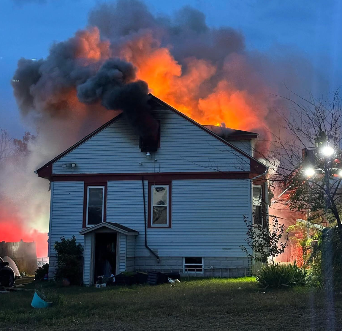 A New Jersey father was hit by a car as he went to collect charitable donations to help his family after their home burned down just hours before