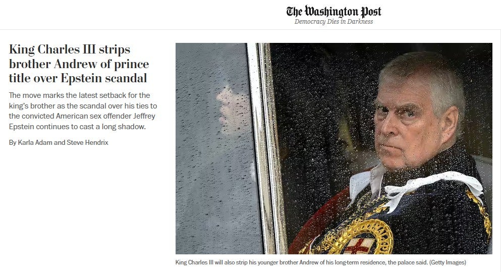 ‘The Washington Post’ said the King had taken ‘decisive action against his brother’