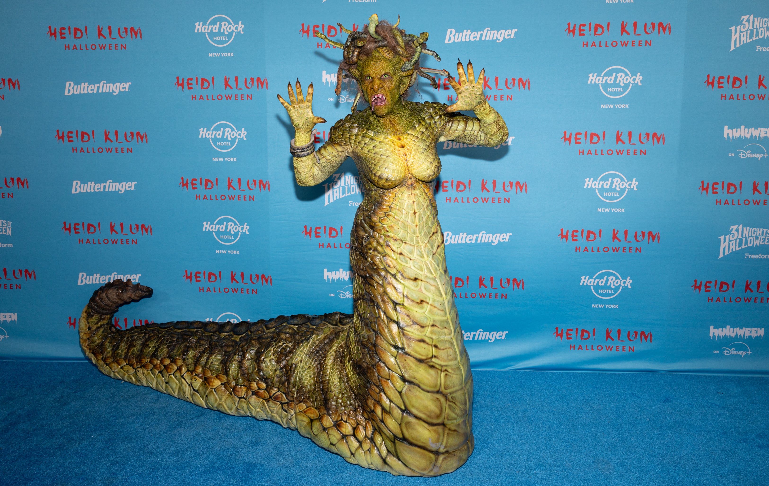 Klum dressed up as Medusa for her annual 2025 Halloween party
