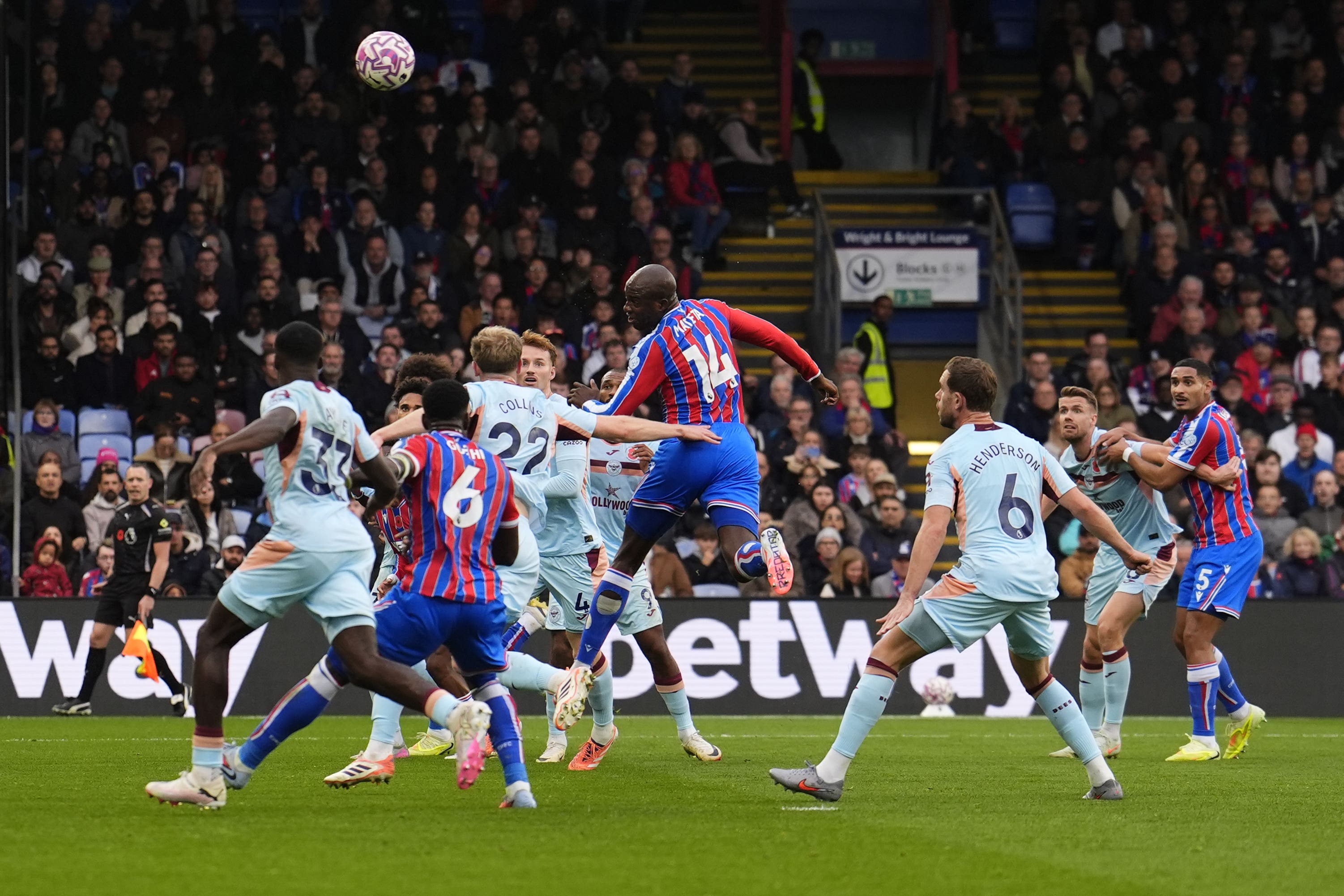 Jean-Philippe Mateta’s header set Crystal Palace on their way to three points (Jordan Pettitt/PA)