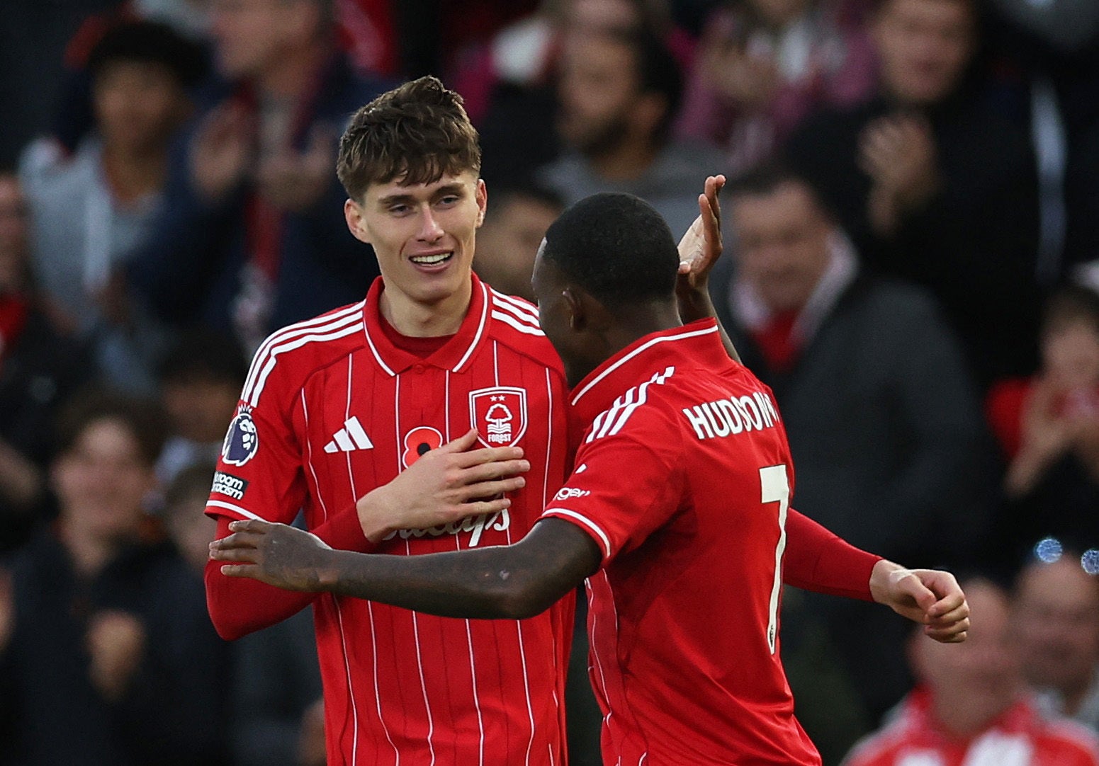 Nottingham Forest’s Nicolo Savona celebrates scoring their second goal