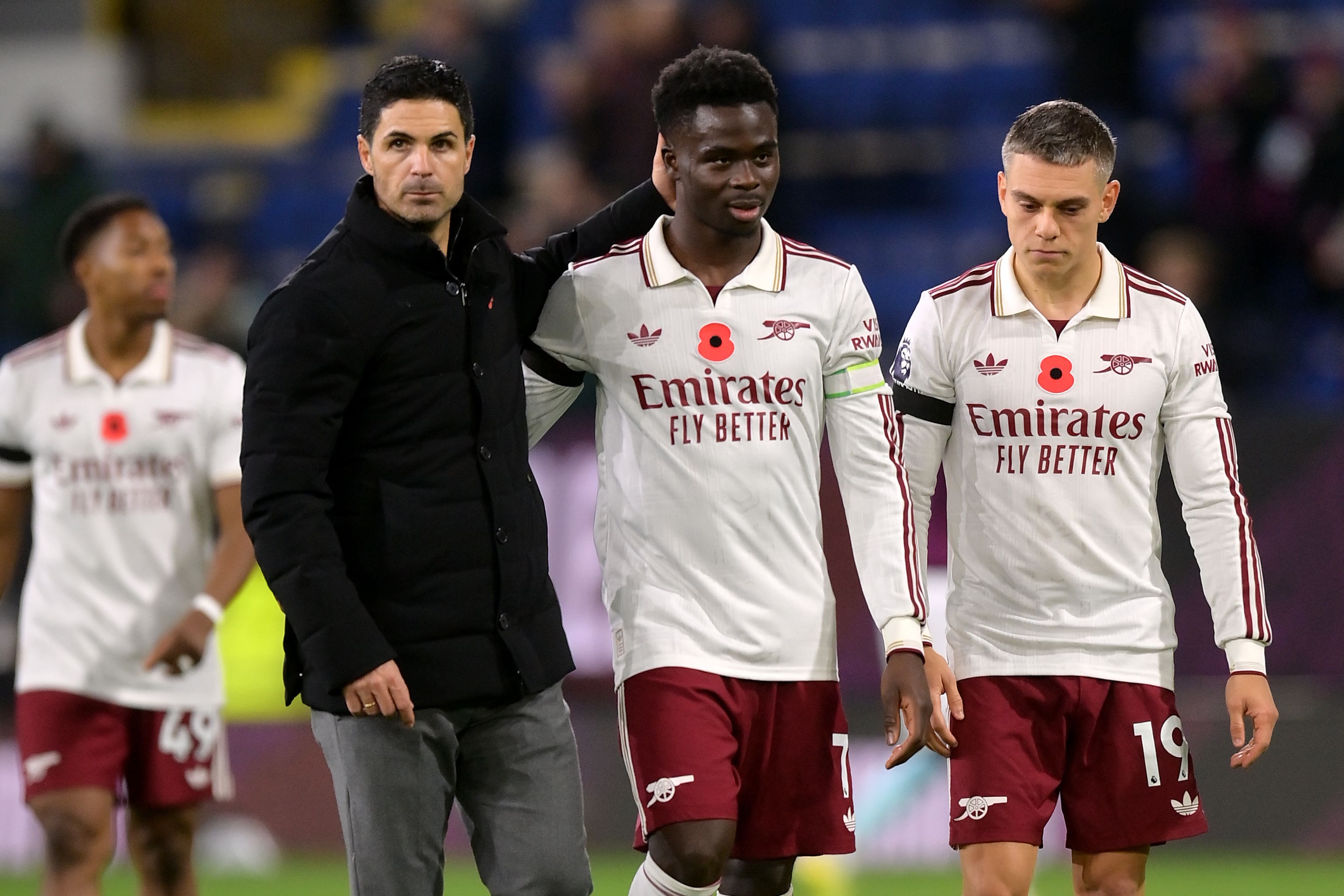 Mikel Arteta (left) felt Arsenal were ‘exceptional’ at Burnley (Gary Oakley/PA)