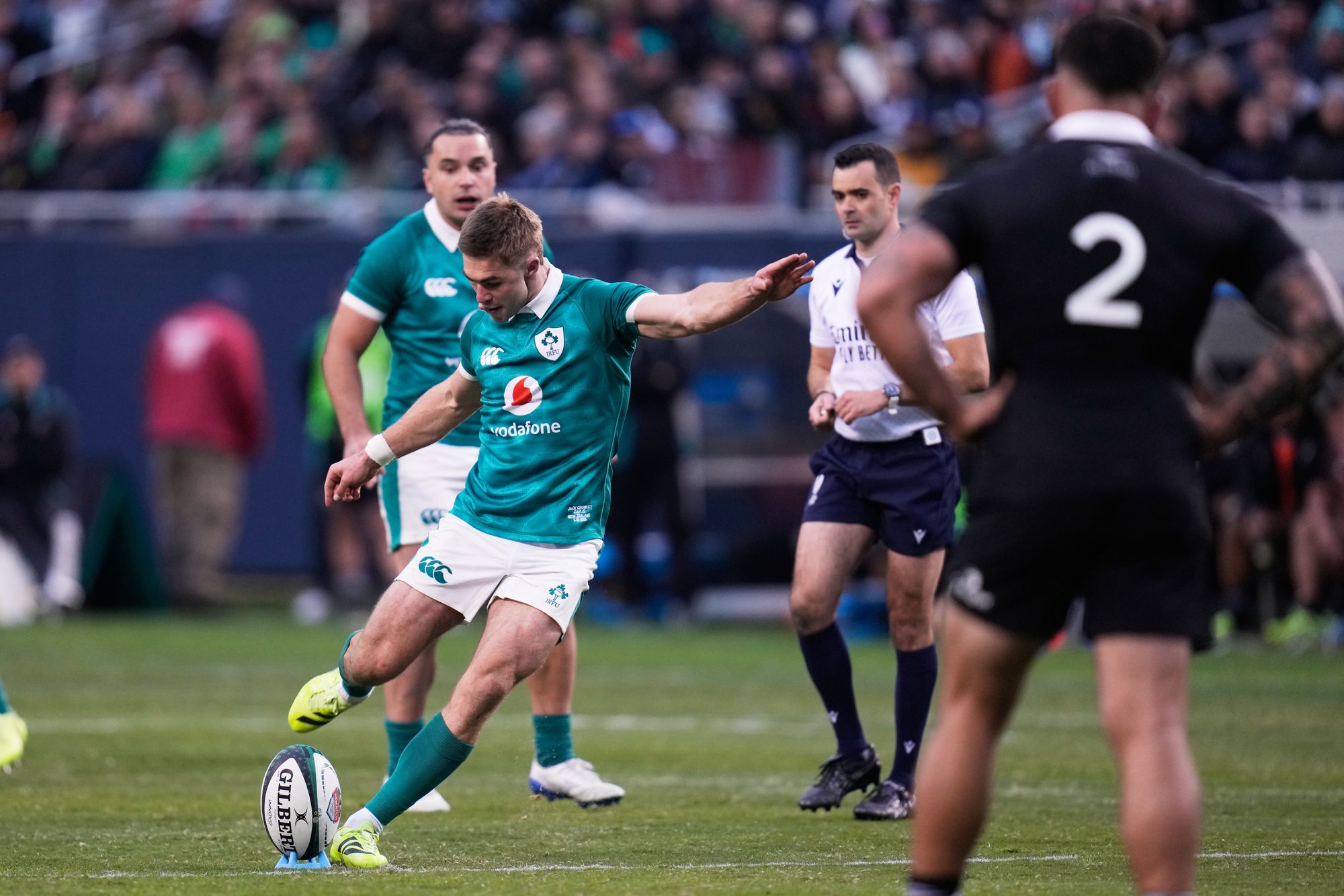 Jack Crowley’s boot kept Ireland in the game