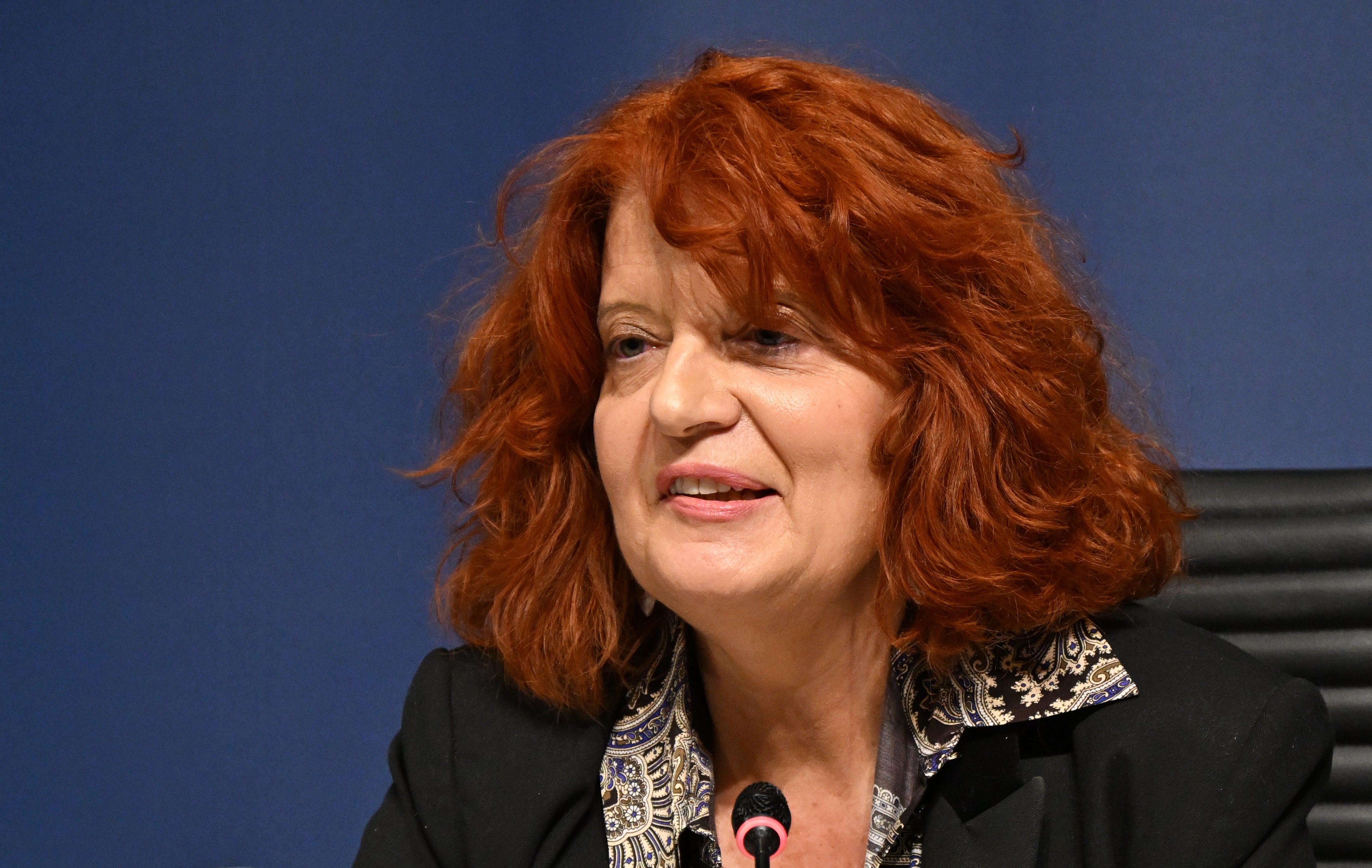 Paris prosecutor Laure Beccuau speaks during a news conference