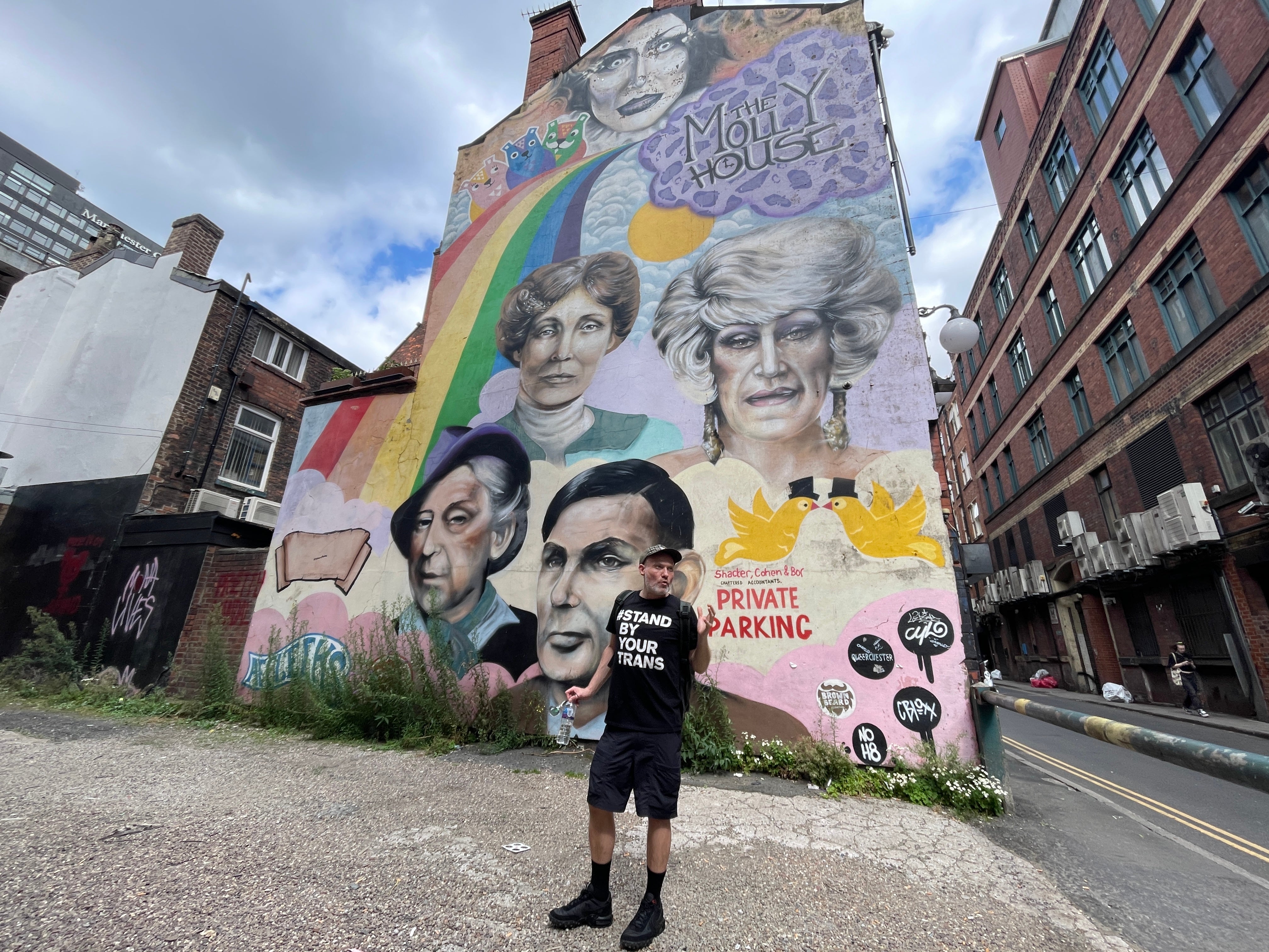 An LGBT+ mural on The Molly House
