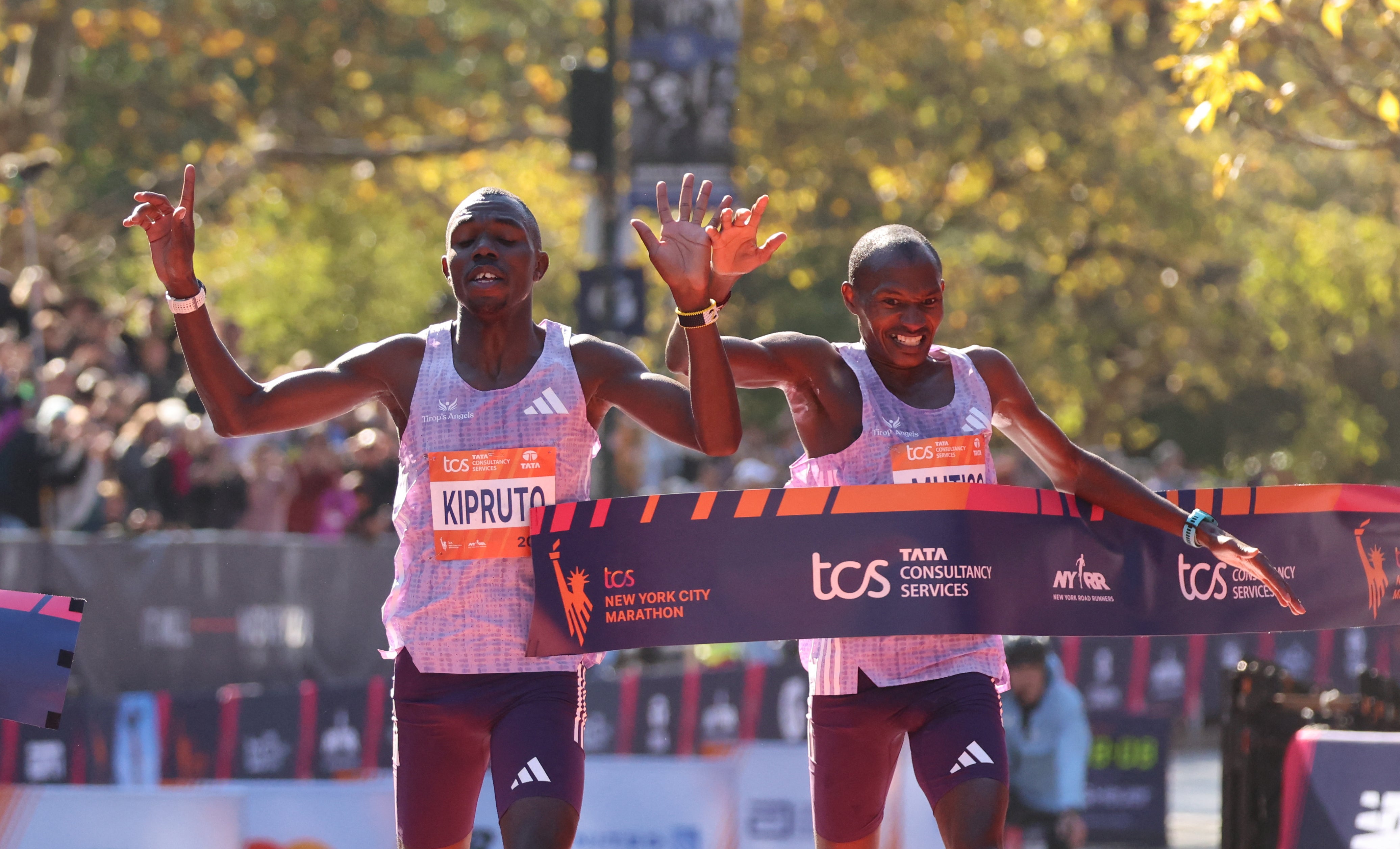 <p>Benson Kipruto beat Alexander Mutiso by less than a second to win the New York City Marathon</p>