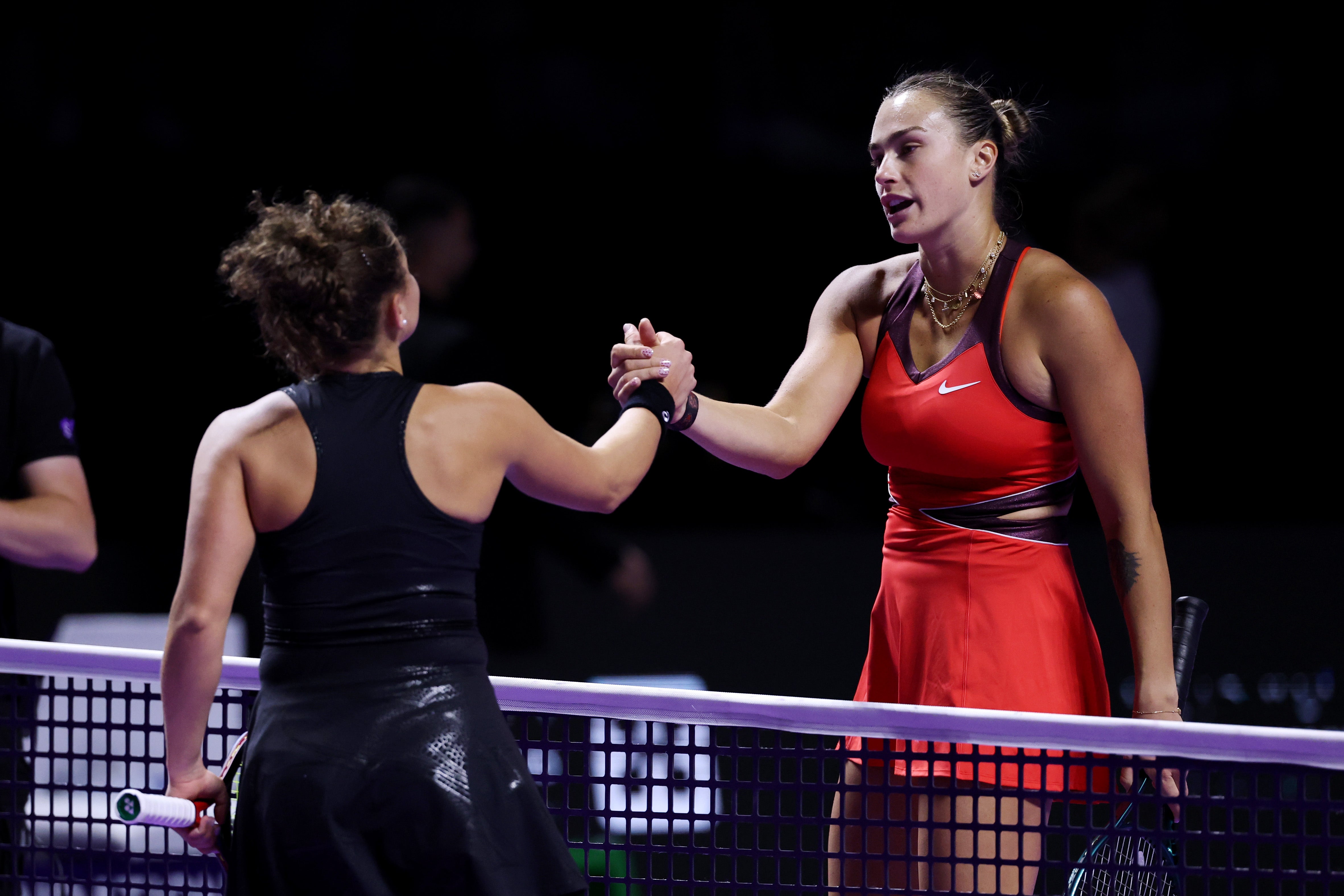 Sabalenka has won five games in a row against Paolini