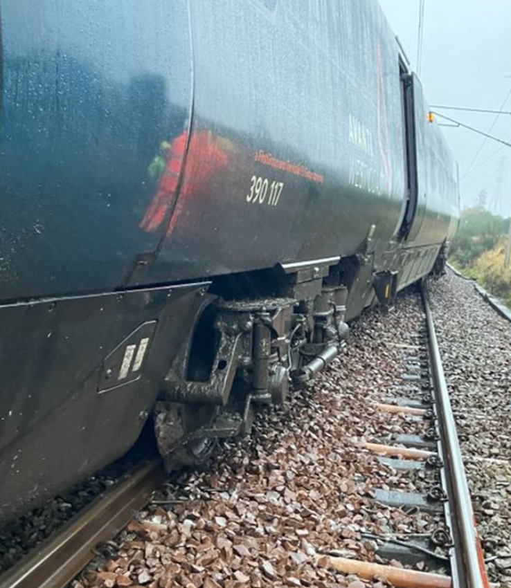 The train derailed near Shap in Cumbria