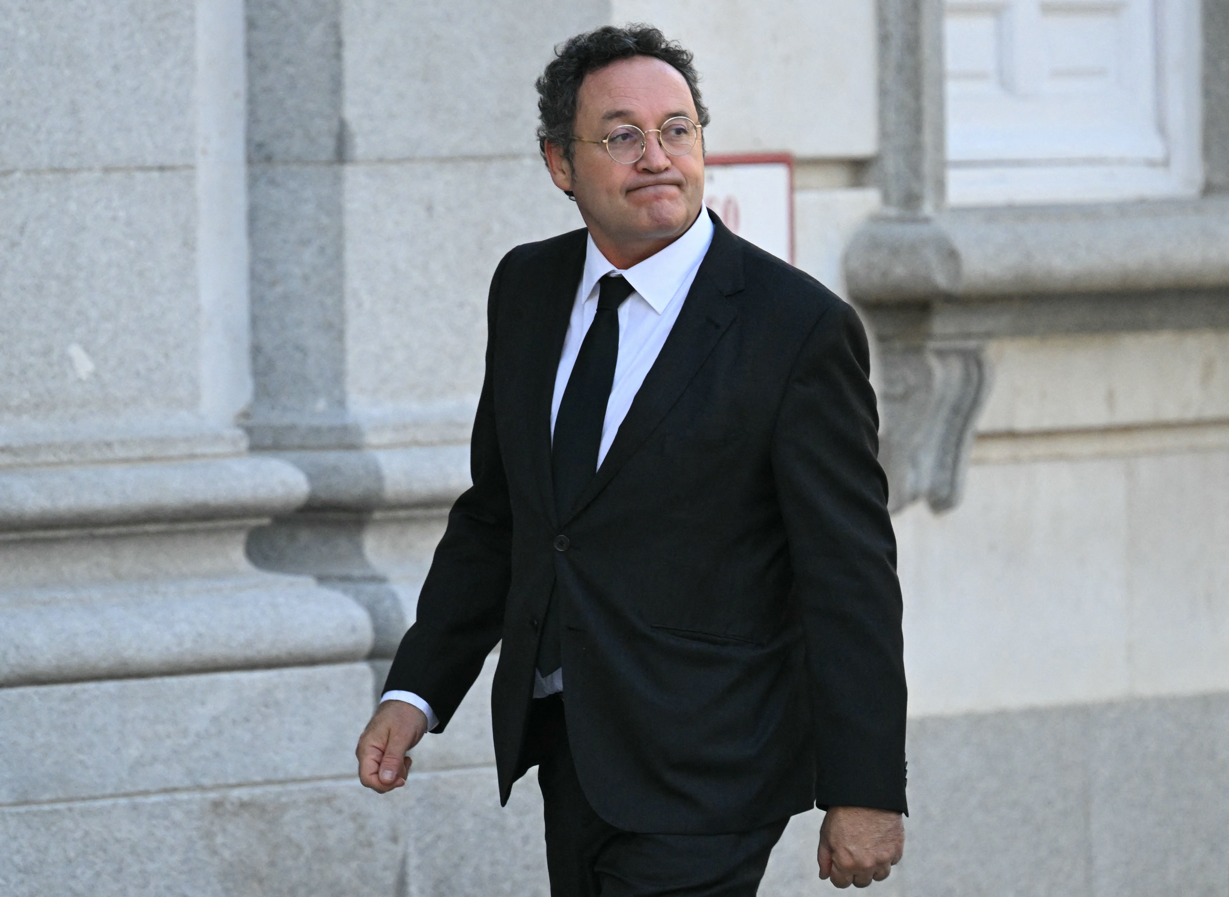 Spanish General Prosecutor Alvaro Garcia Ortiz arrives at the Supreme Court in Madrid