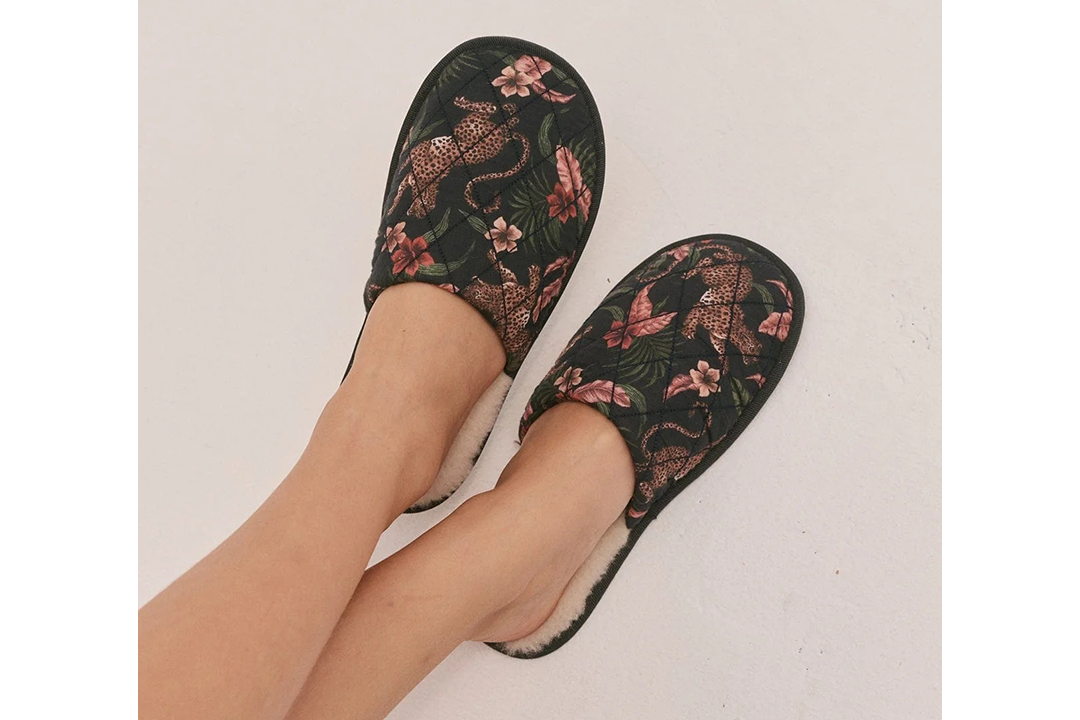 Best slippers IndyBest review Desmond & Dempsey Soleia leopard multi