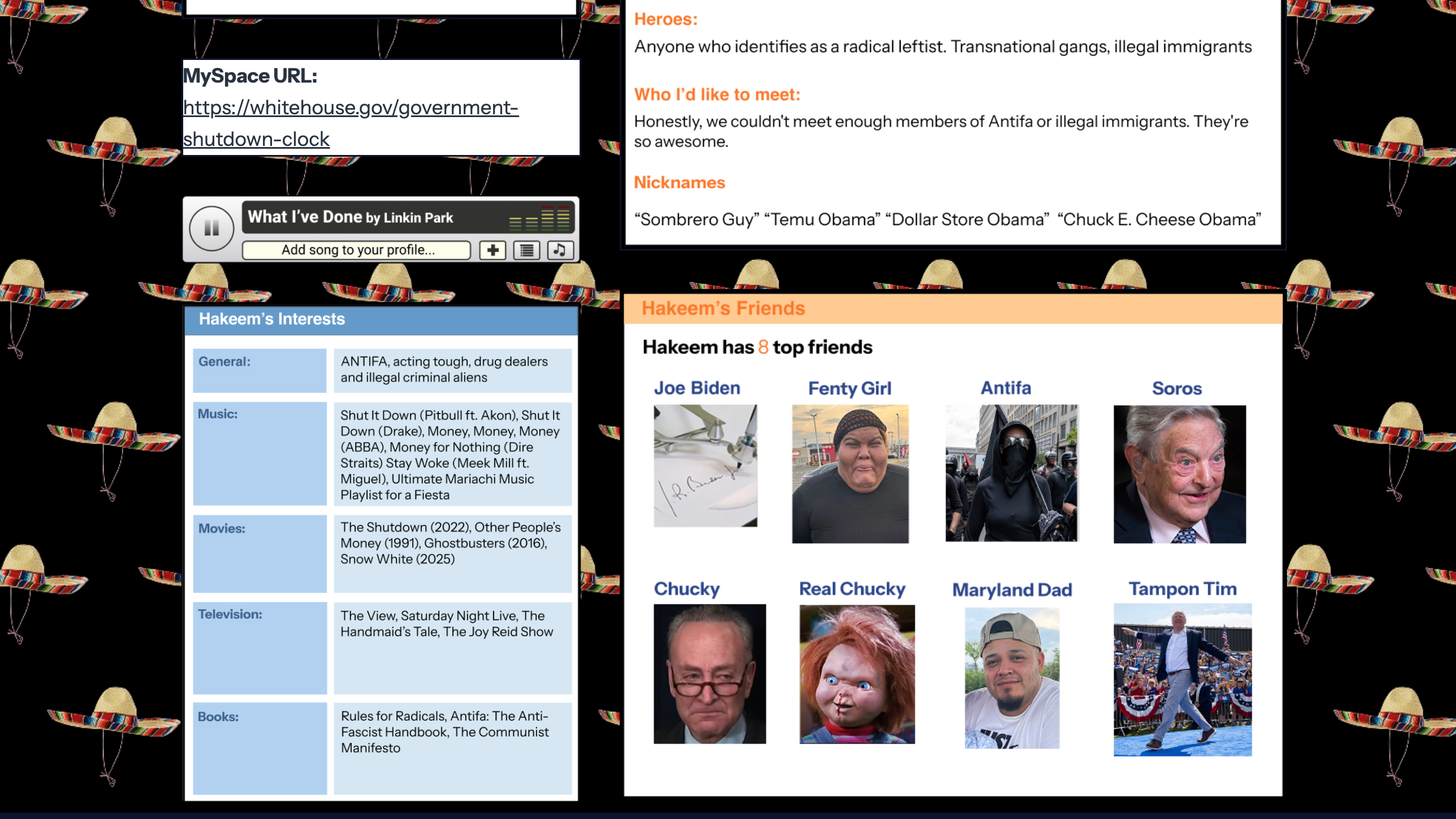 ‘MySafeSpace’ lists Joe Biden, George Soros and Chucky the killer doll among House Minority Leader Hakeem Jeffries’ ‘friends’