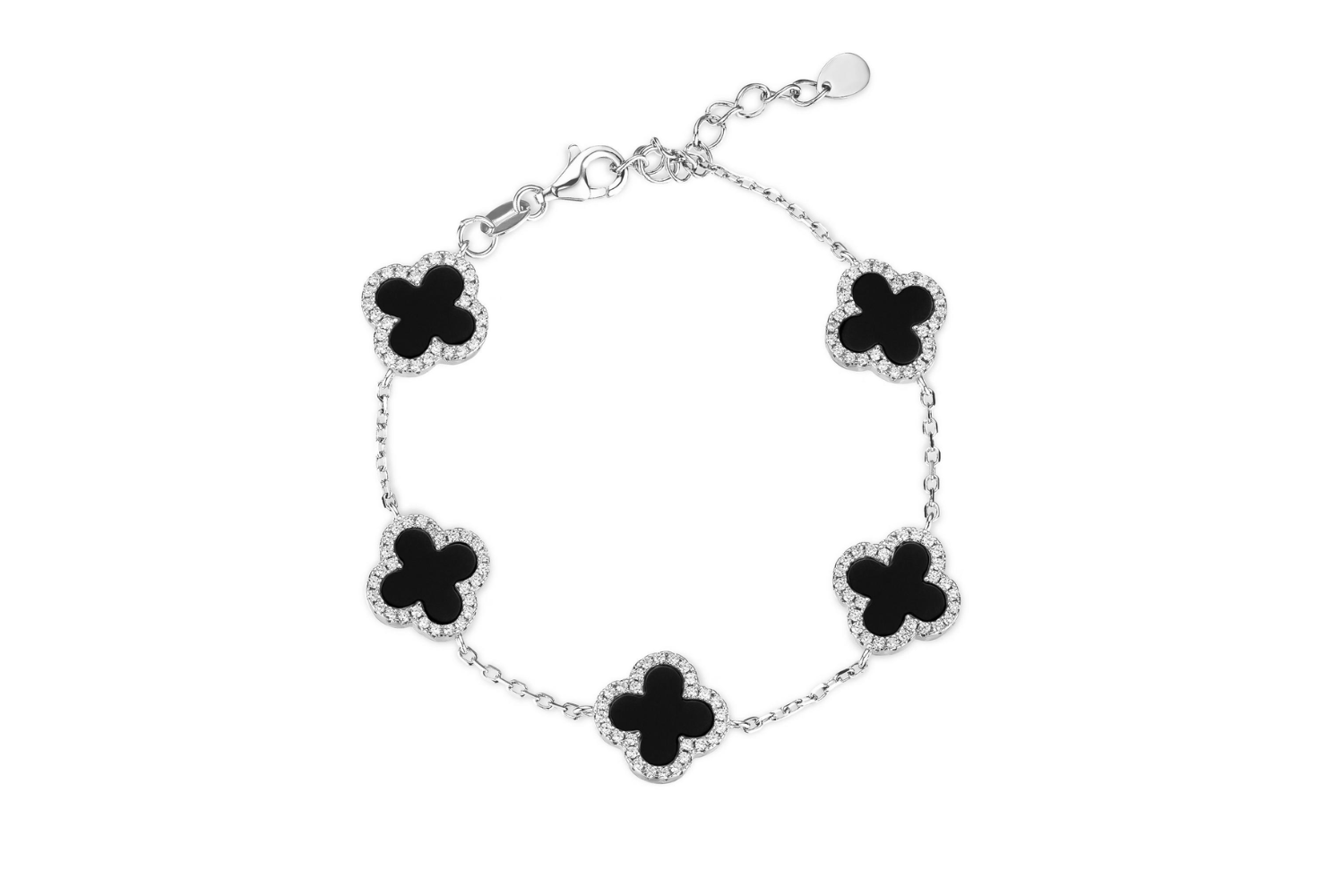Best gifts for teenagers Indybest review Beaverbrooks silver 19cm cubic zirconia onyx clover bracelet