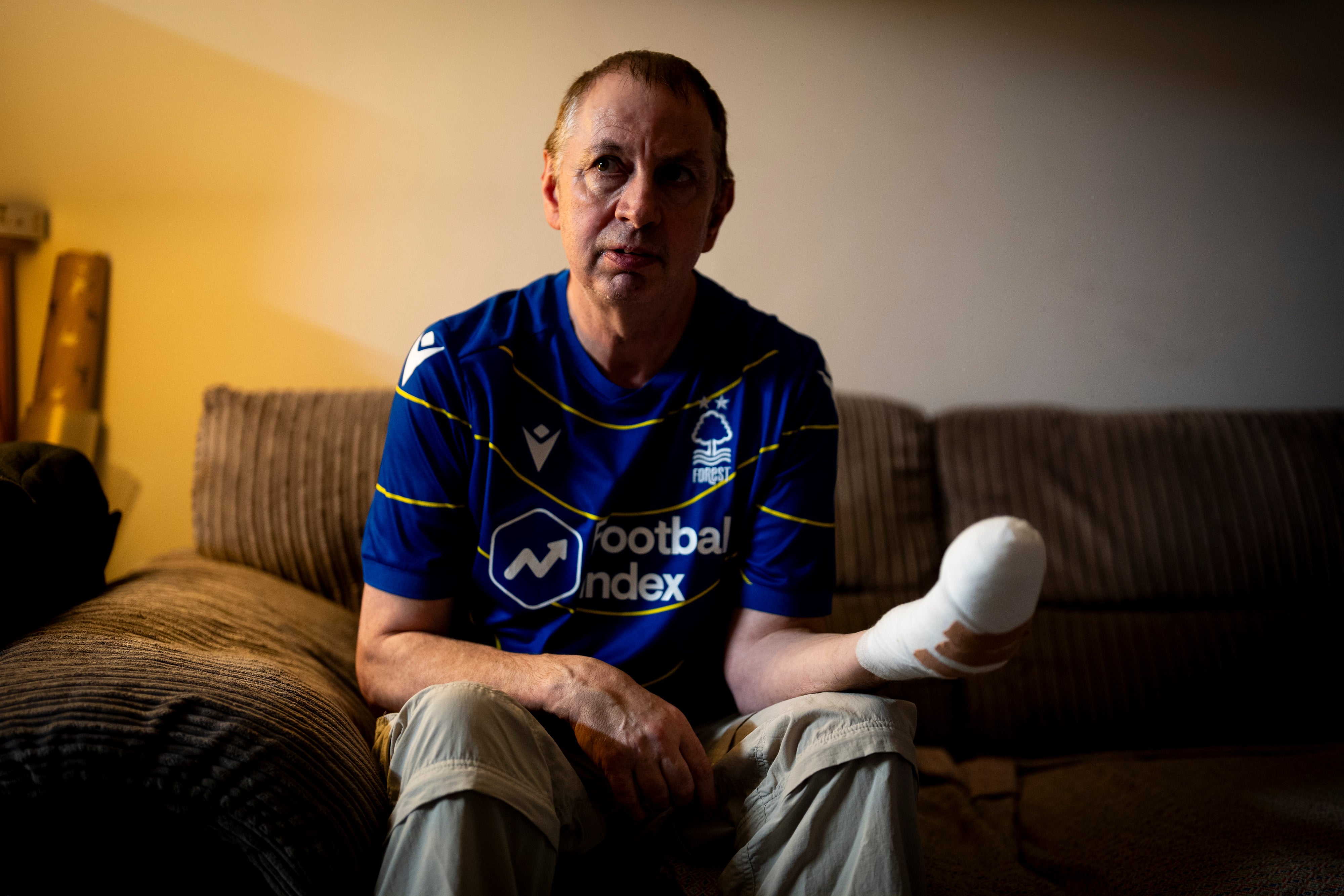 Victim Stephen Crean is recovering at home in southwest London