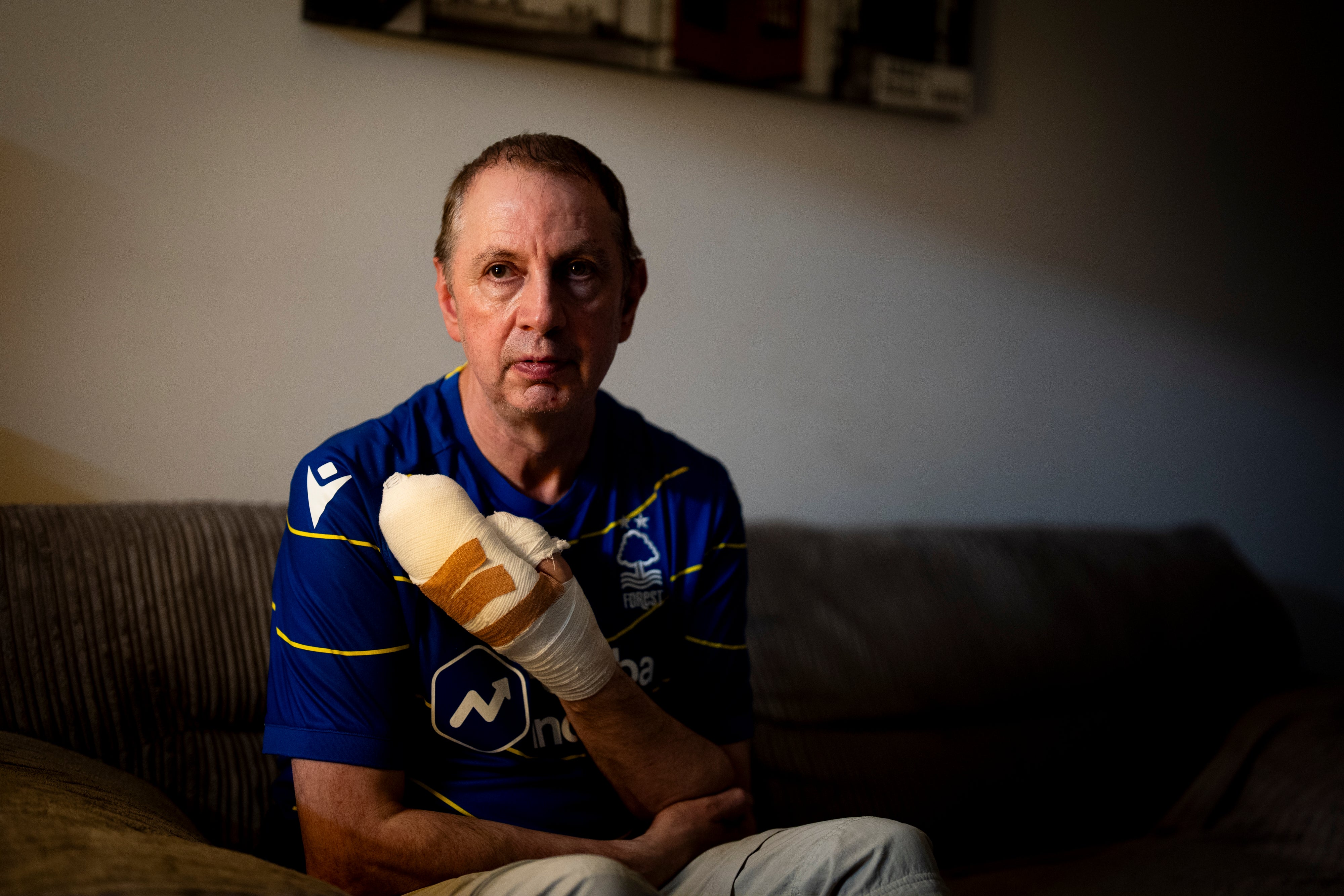 Stephen Crean, was stabbed six times after he confronted the attacker