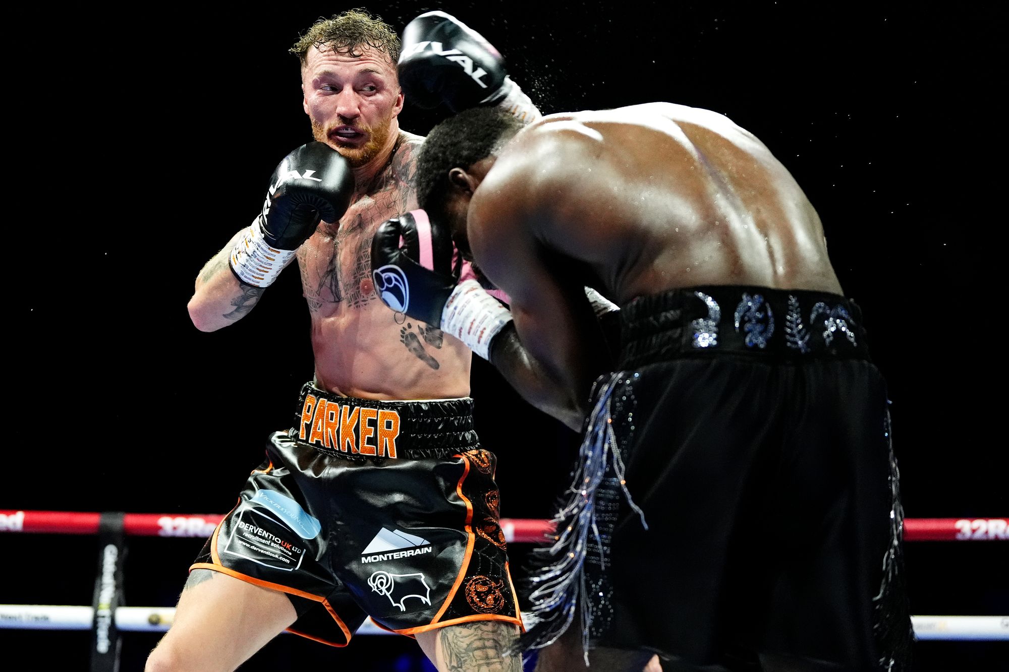 Buatsi (right) and Parker during their light-heavyweight showdown