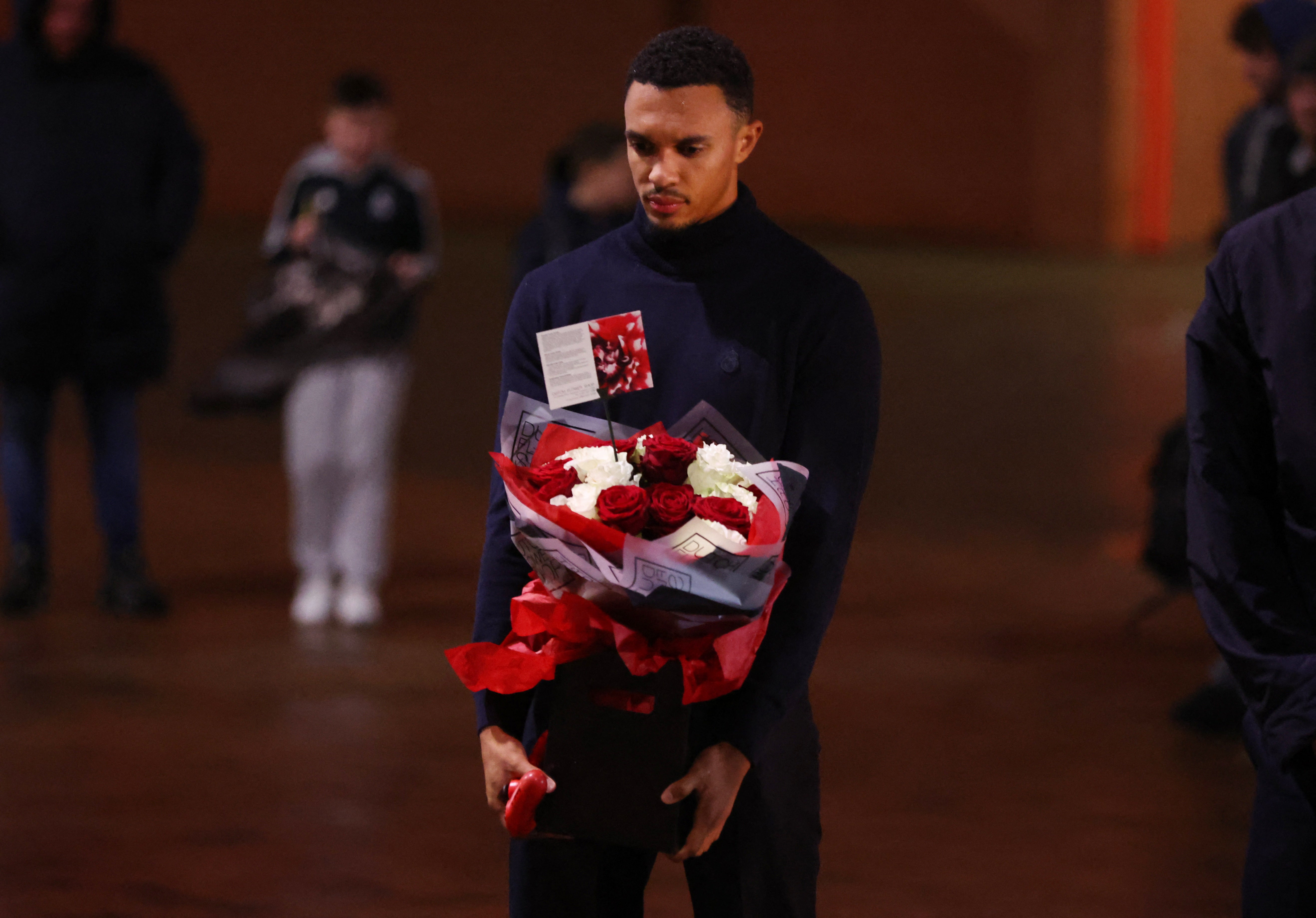 Trent Alexander-Arnold leaves heartfelt tribute to Diogo Jota outside Anfield