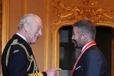 Sir David Beckham reveals candid chat with King Charles during knighthood