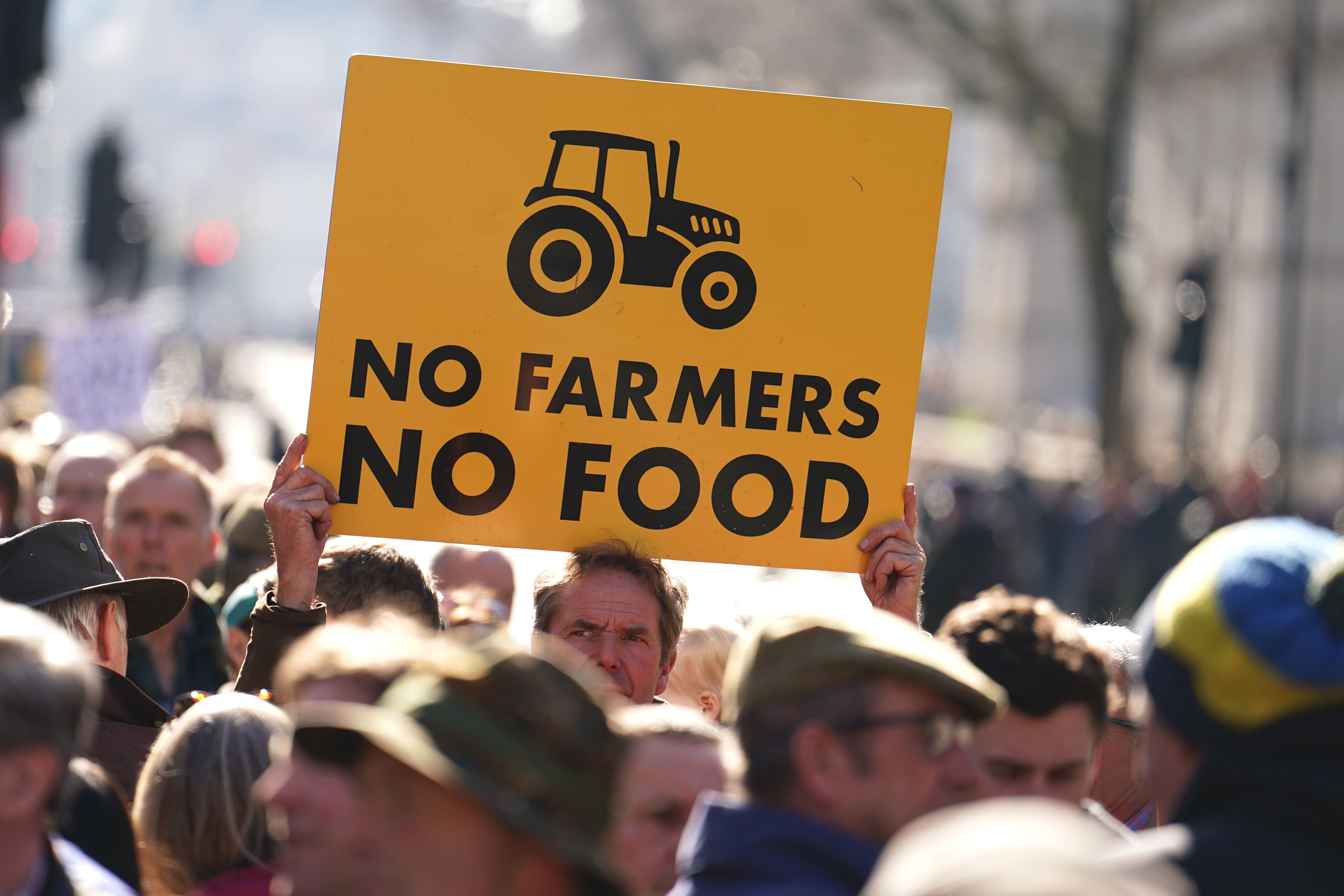 Farmers staged protests in Whitehall, London, over changes to the inheritance tax rules affecting farmers
