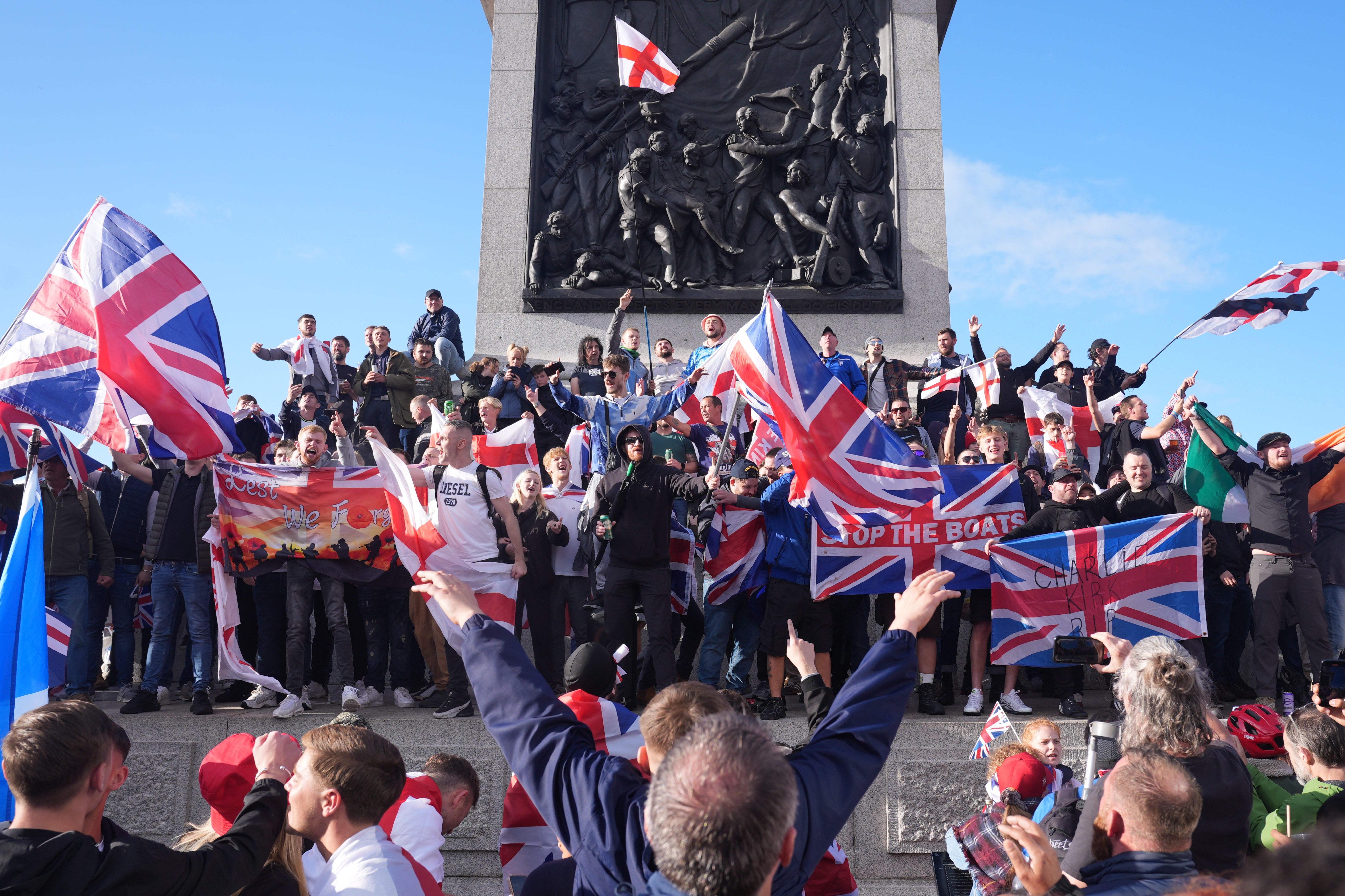 More than 100,000 people attended the Unite The Kingdom Rally in September (Lucy North/ PA)