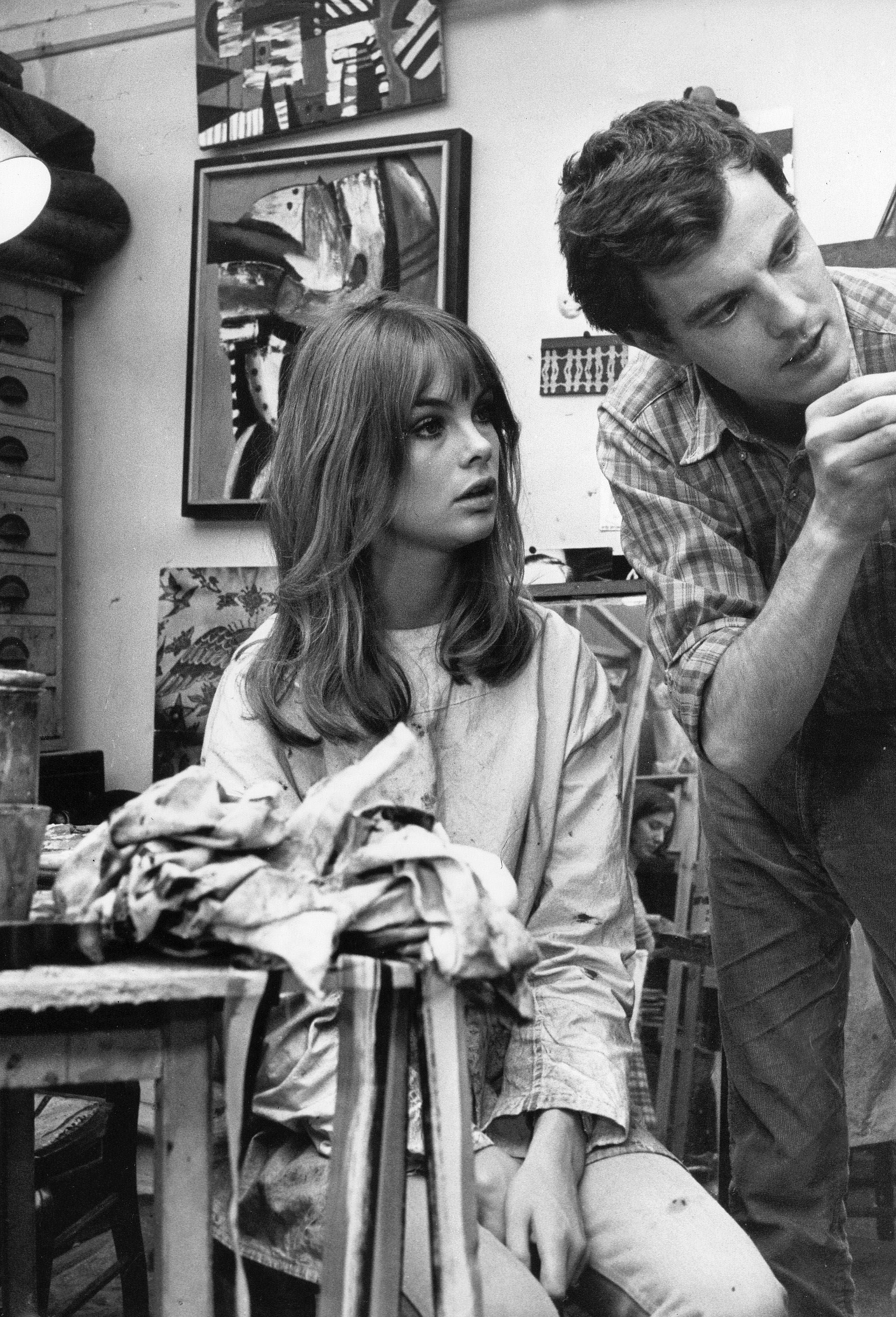 Peter Watkins pictured with model and actor Jean Shrimpton