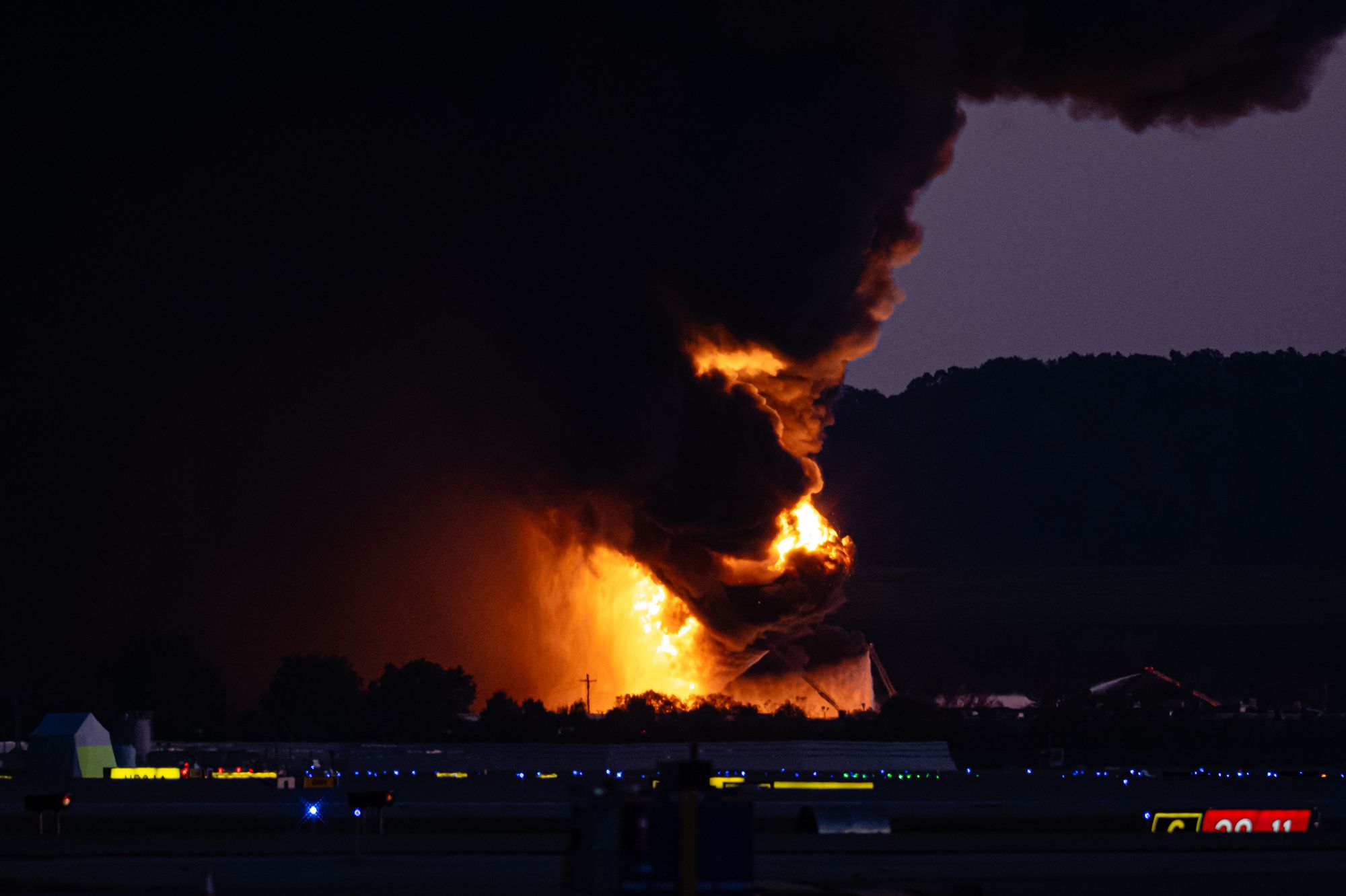 A UPS plane crashed Tuesday evening near the Louisville International Airport, causing at least nine deaths and sending a plume of black smoke and fire into the sky