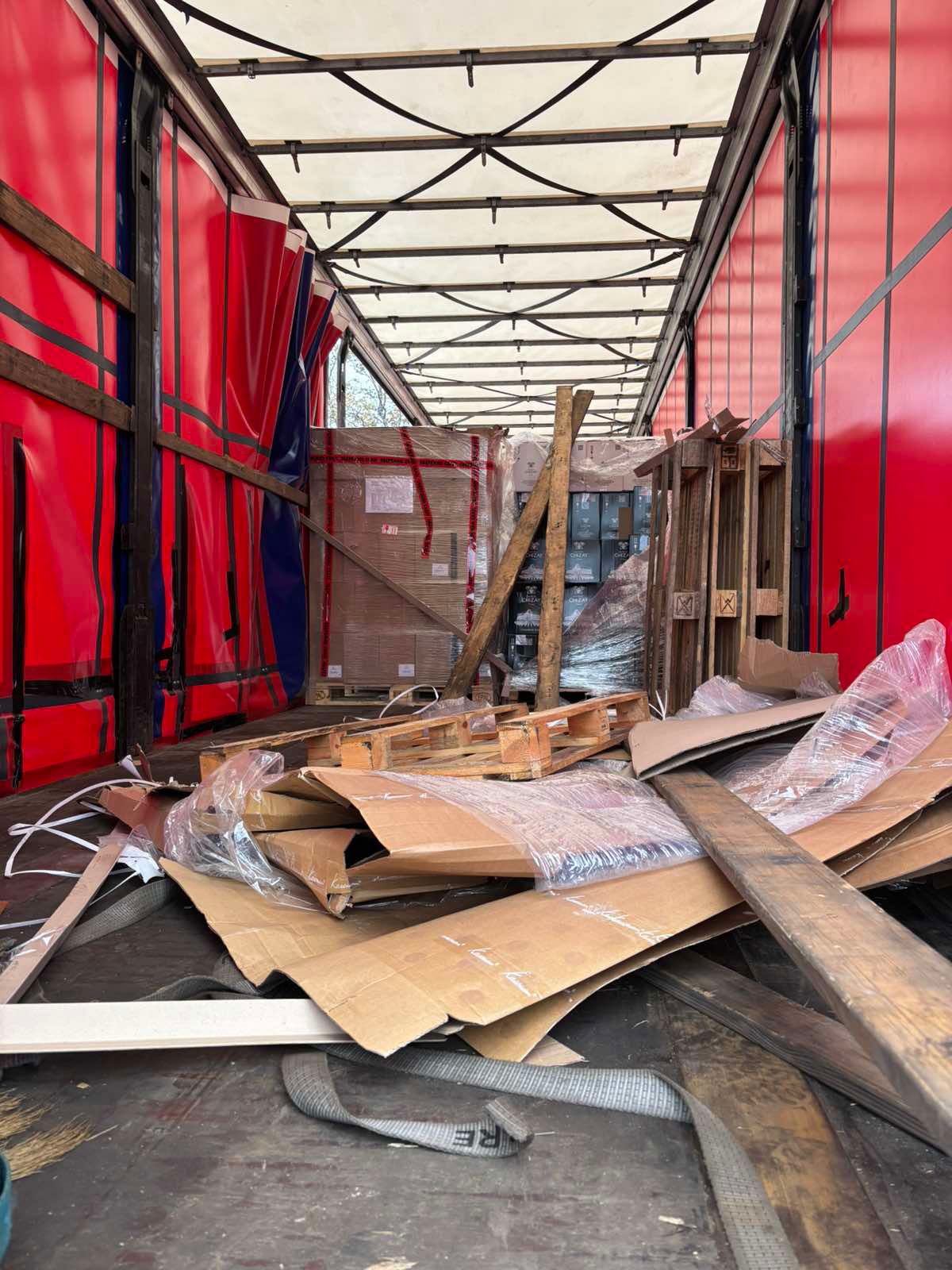 The lorry carrying Svitlana Tsybak’s shipment of Ukrainian wine was stripped of 3,000 bottles in just half an hour