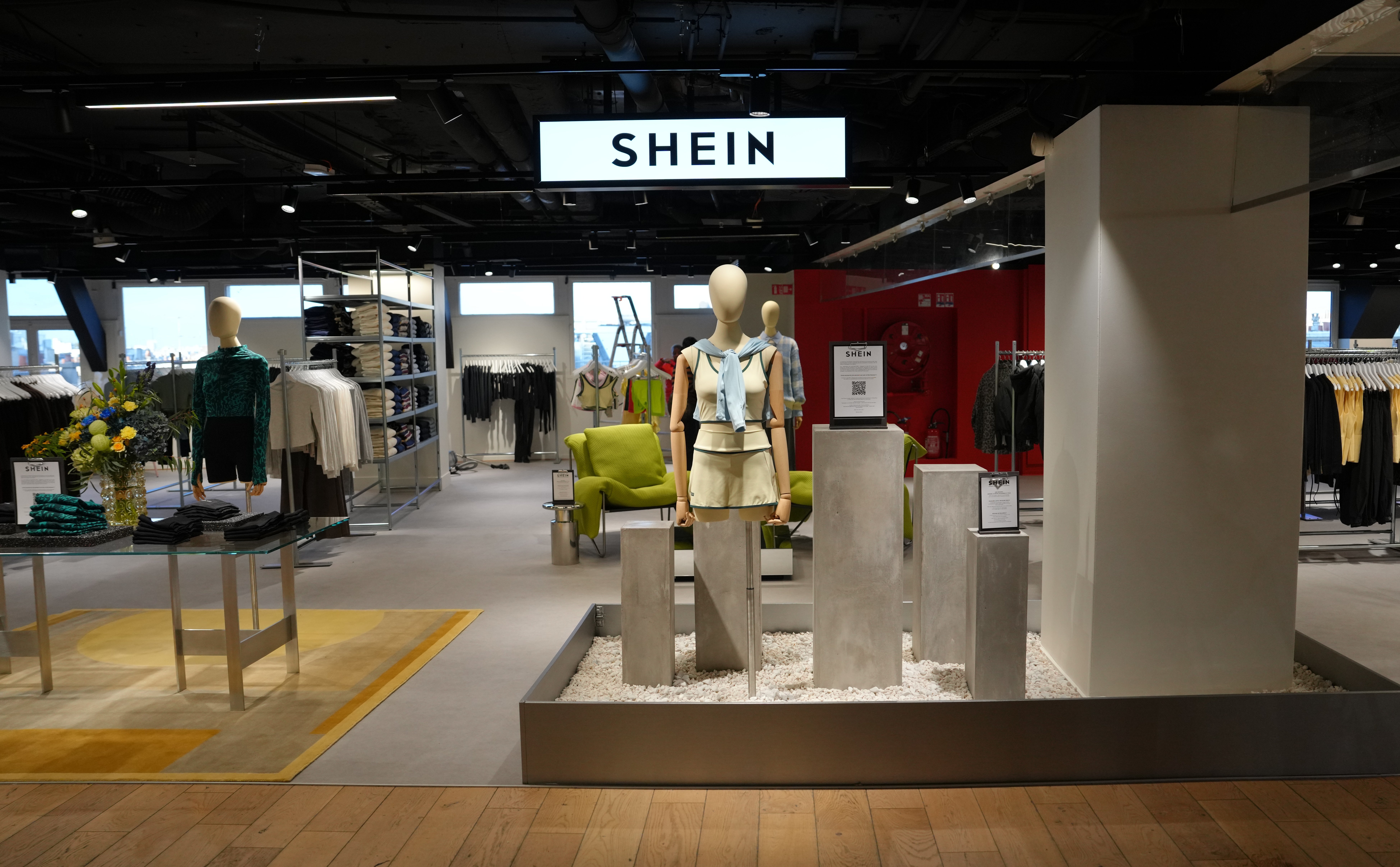 Clothes by Chinese company Shein in the BHV (Bazar de l'Hotel de Ville) general store