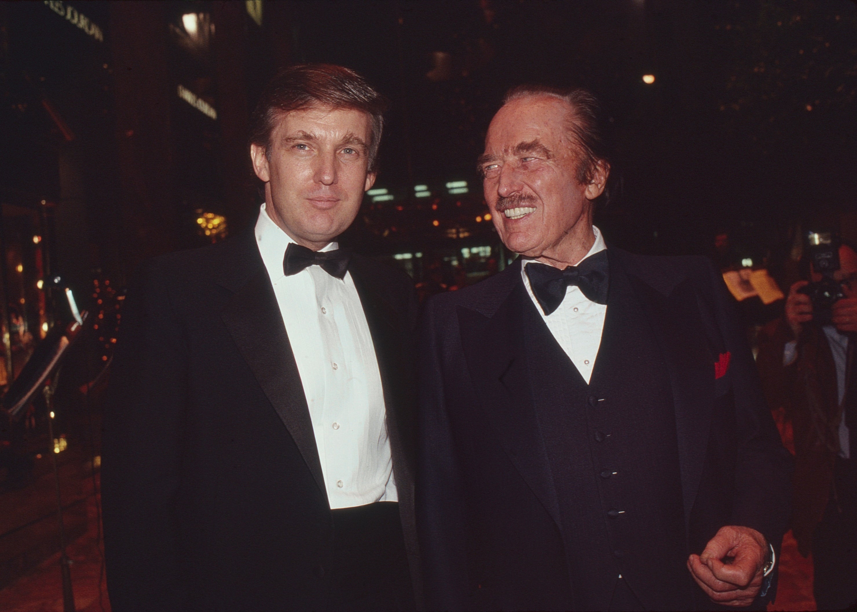 <p>Donald Trump with his father, Fred Trump Snr, in New York, 1987</p>