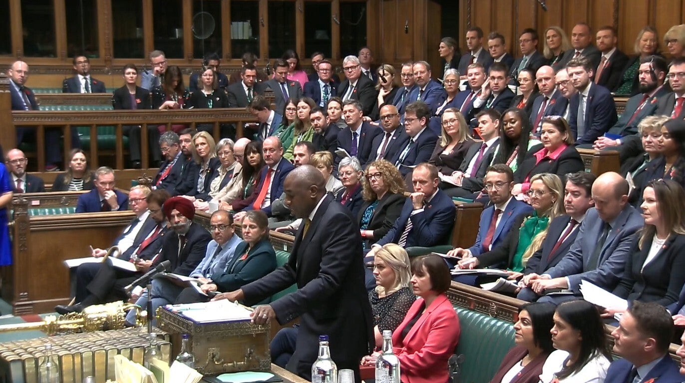 Mr Lammy stood in for Sir Keir Starmer at PMQs