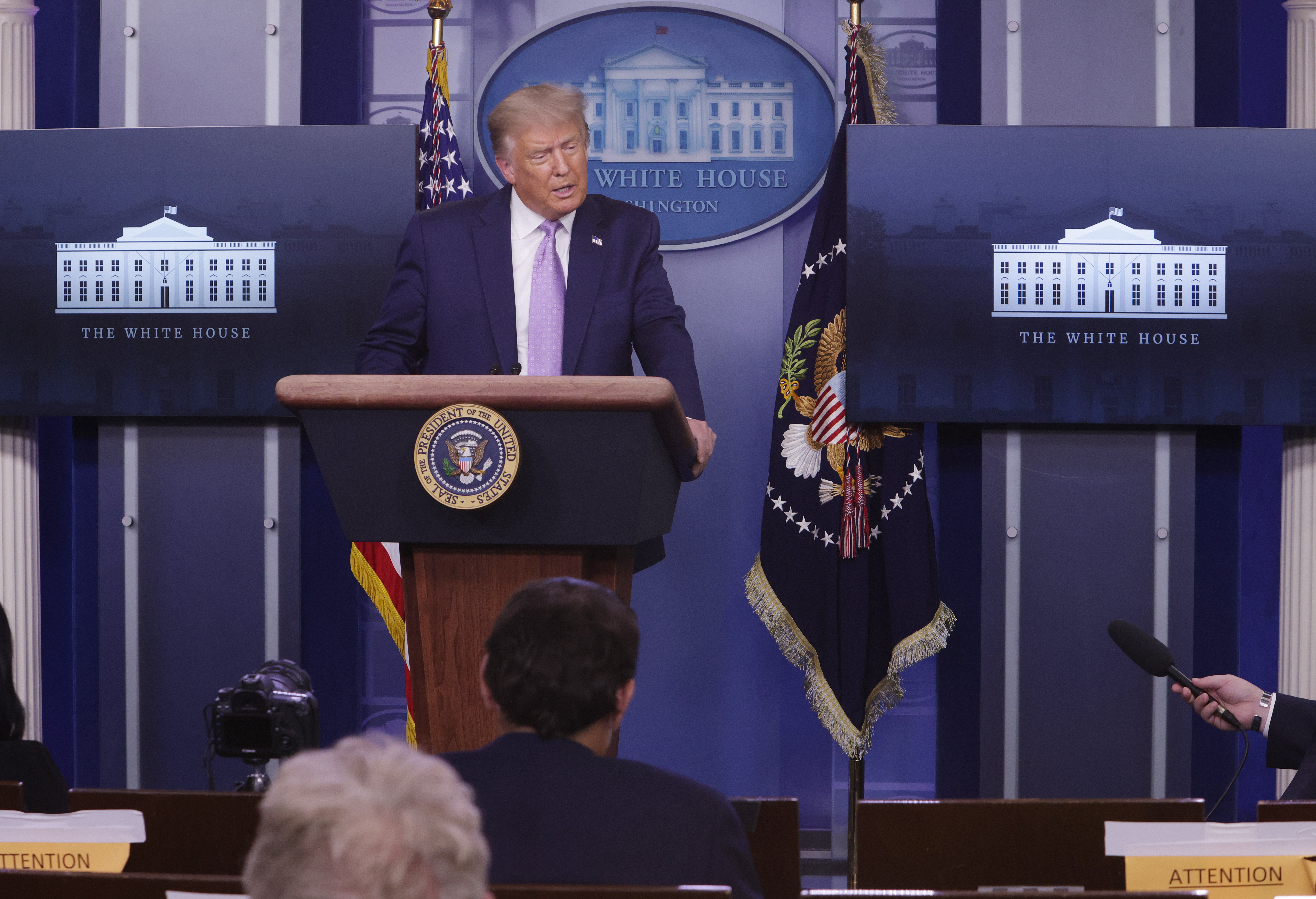 Trump’s attorneys had previously argued that it was too great an ask for the president to share a stage with interpreters.