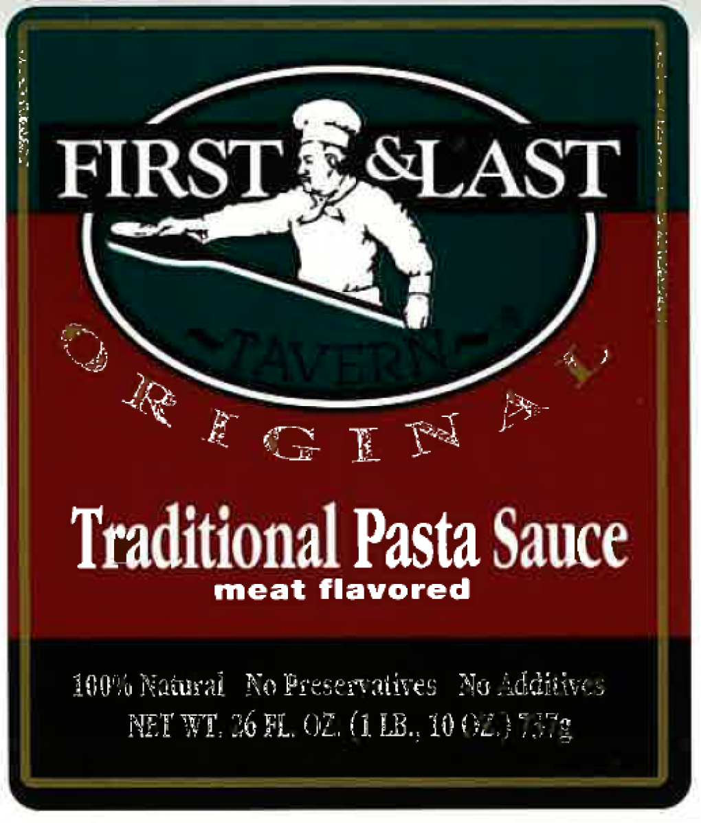 First & Last Bakery, LLC's Traditional Pasta Sauce is one of the three recalled products