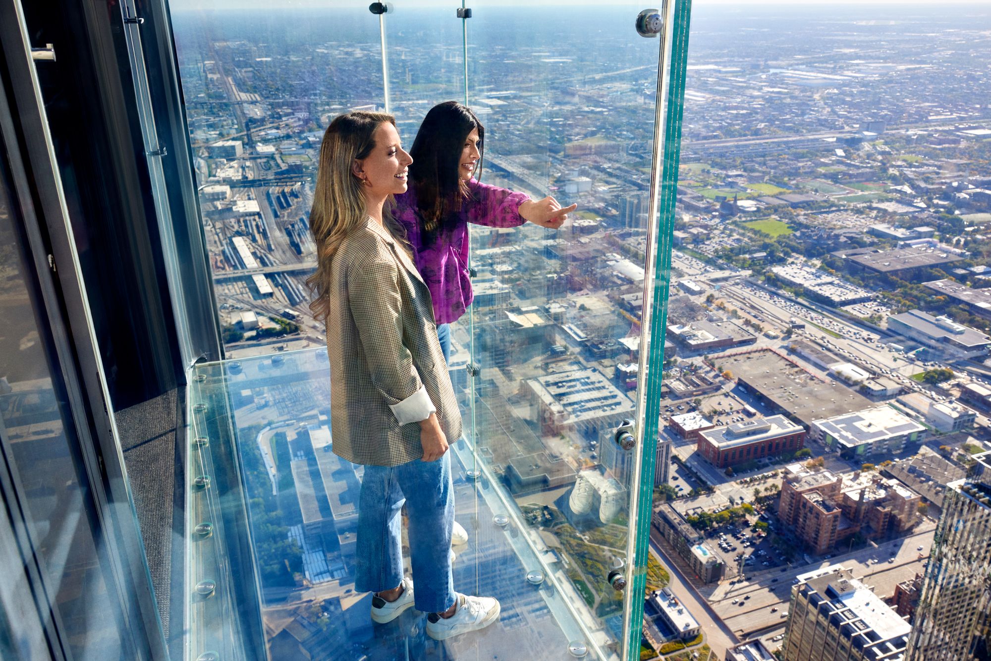The Skydeck on the 103rd floor of Chicago's tallest building — the 1,451ft Willis Tower
