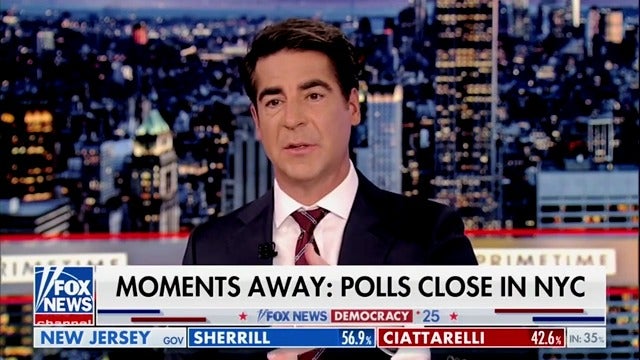 “The Democrats are going to spin this: ‘This is a referendum on Trump.’ I mean, these are all blue states," Jesse Watters declared on Tuesday night.