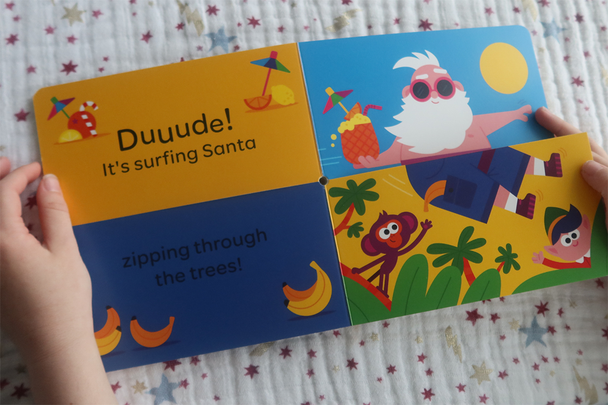 Best Christmas book for kids IndyBest review ‘Jingle Jumble Santa Mix and Match’, published by Happy Yak