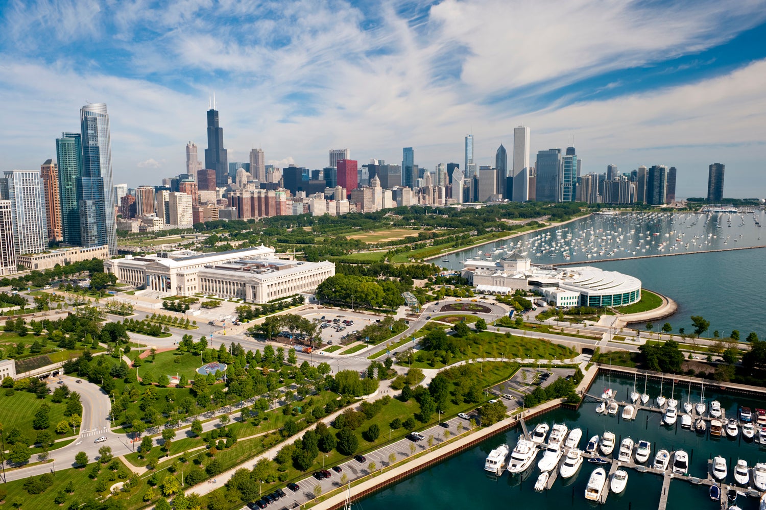 On walkable Museum Campus three world-renowned attractions sit side by side — the Field Museum, the Adler Planetarium and the Shedd Aquarium