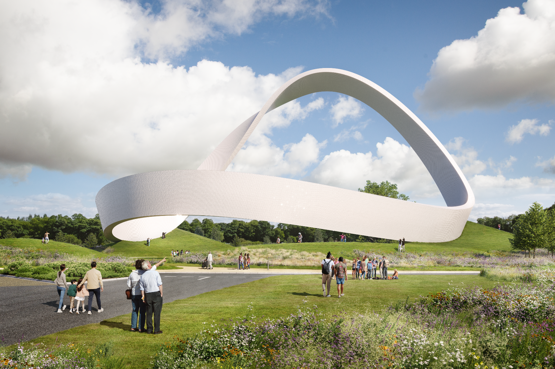 An artist’s impression of ‘Eternal Wall of Answered Prayer’, to be located near Coleshill in North Warwickshire