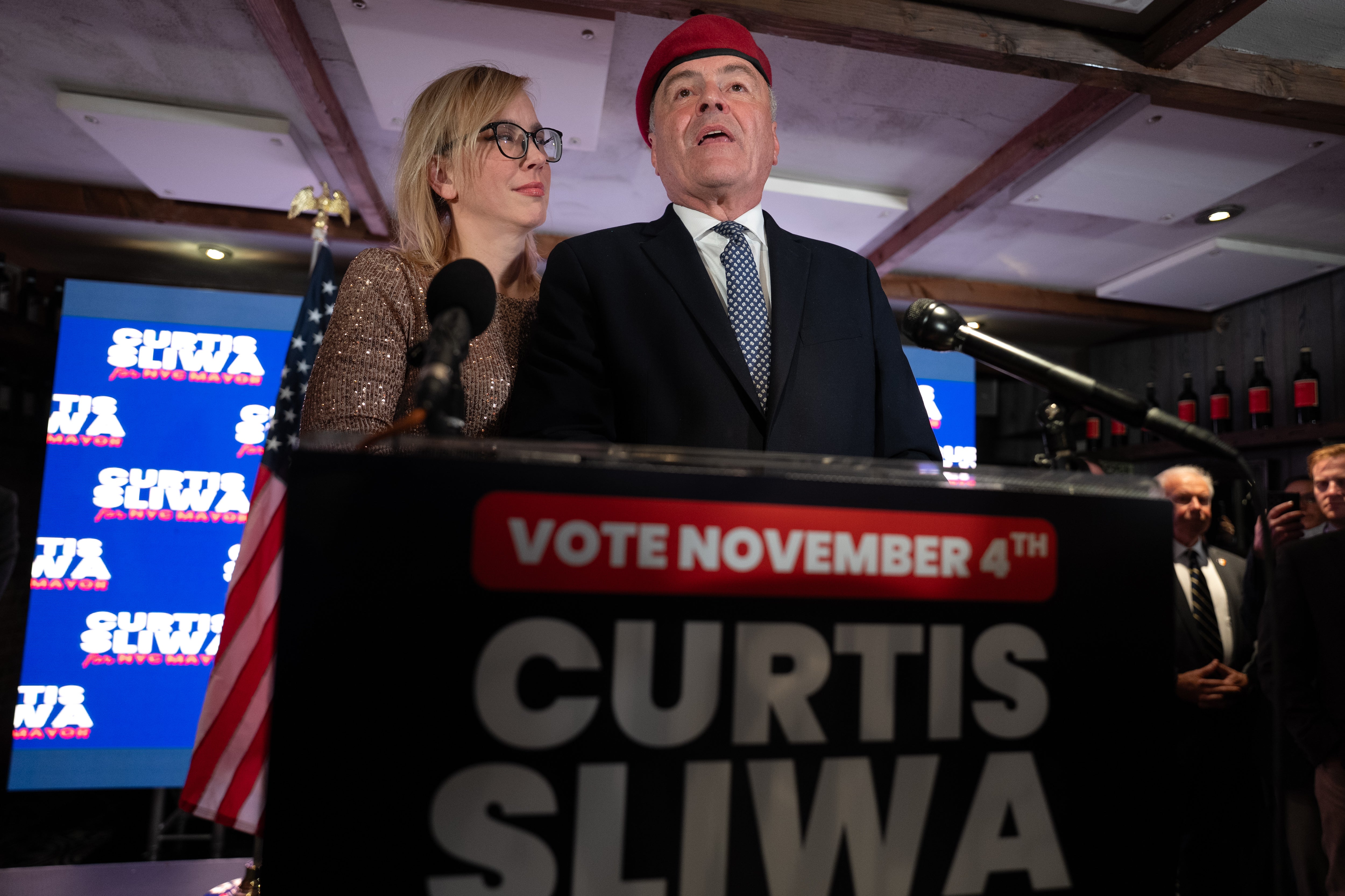 Republican candidate Curtis Sliwa is projected to win roughly 7 percent of the vote for New York City mayor