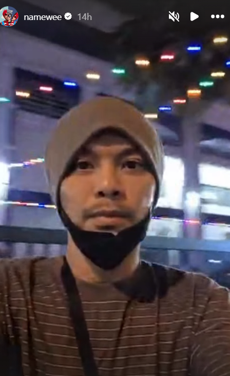 Namewee posted a video on Instagram showing him at the police station