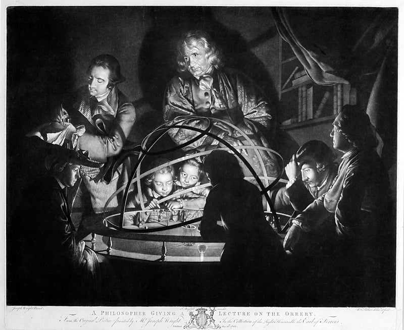 ‘A Philosopher Giving a Lecture on the Orrery’ – William Pether (after Wright of Derby)