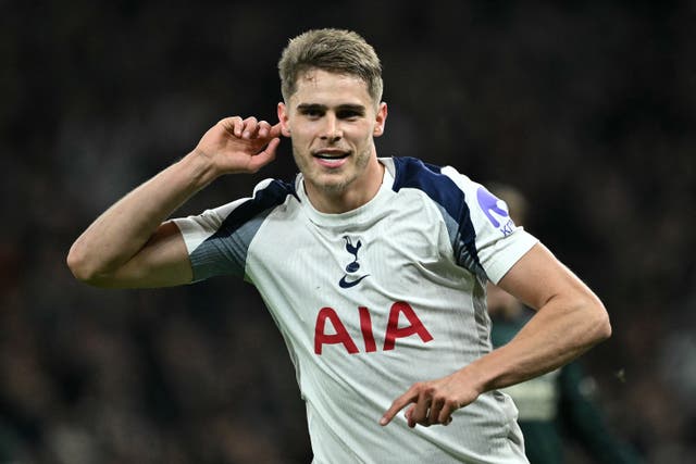 <p>Micky van de Ven scored a spectacular solo goal during Tottenham’s win over FC Copenhagen</p>