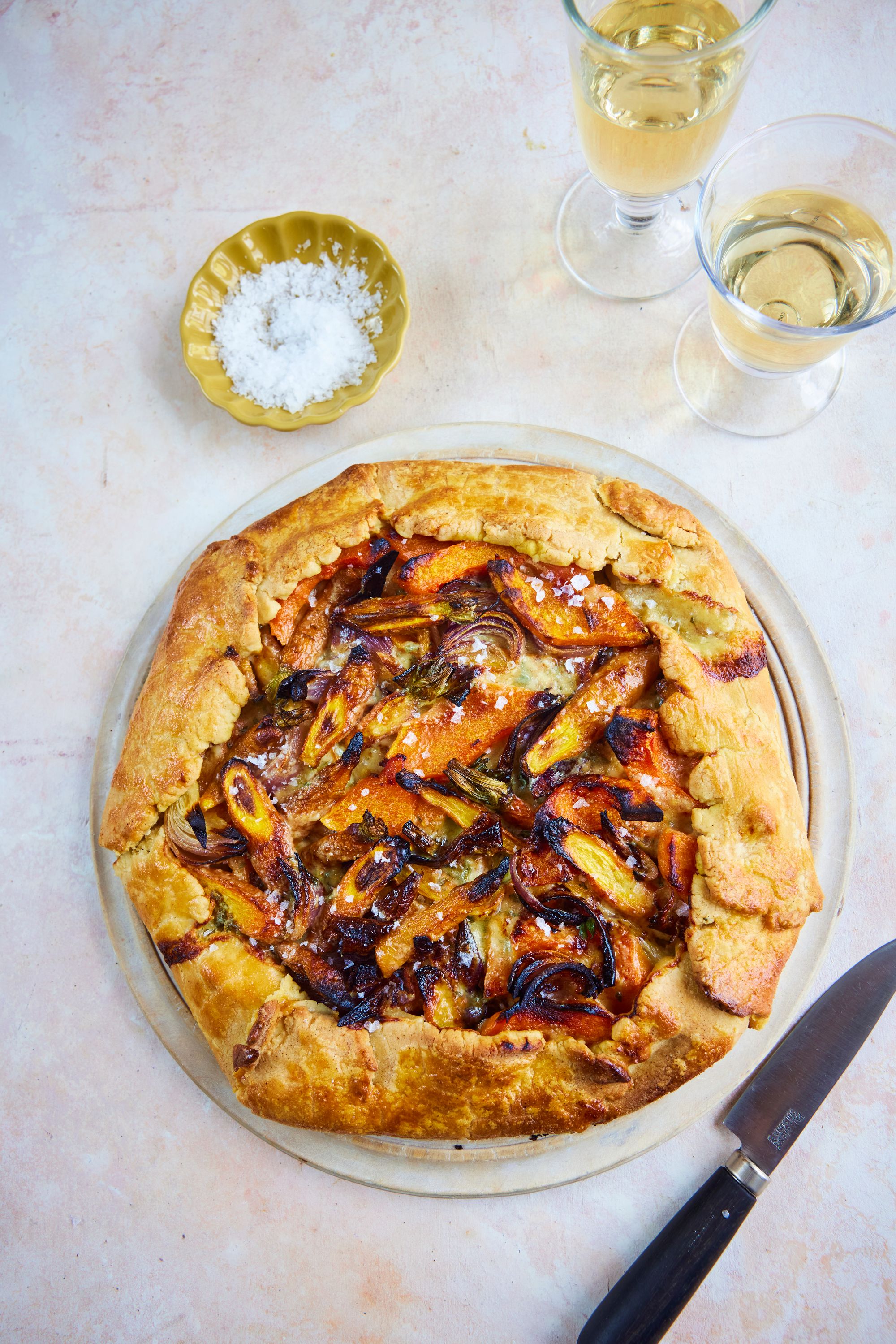 A free-form tart that turns humble roots into a showstopper – crisp pastry, tangy creme fraiche and a hit of fresh herbs