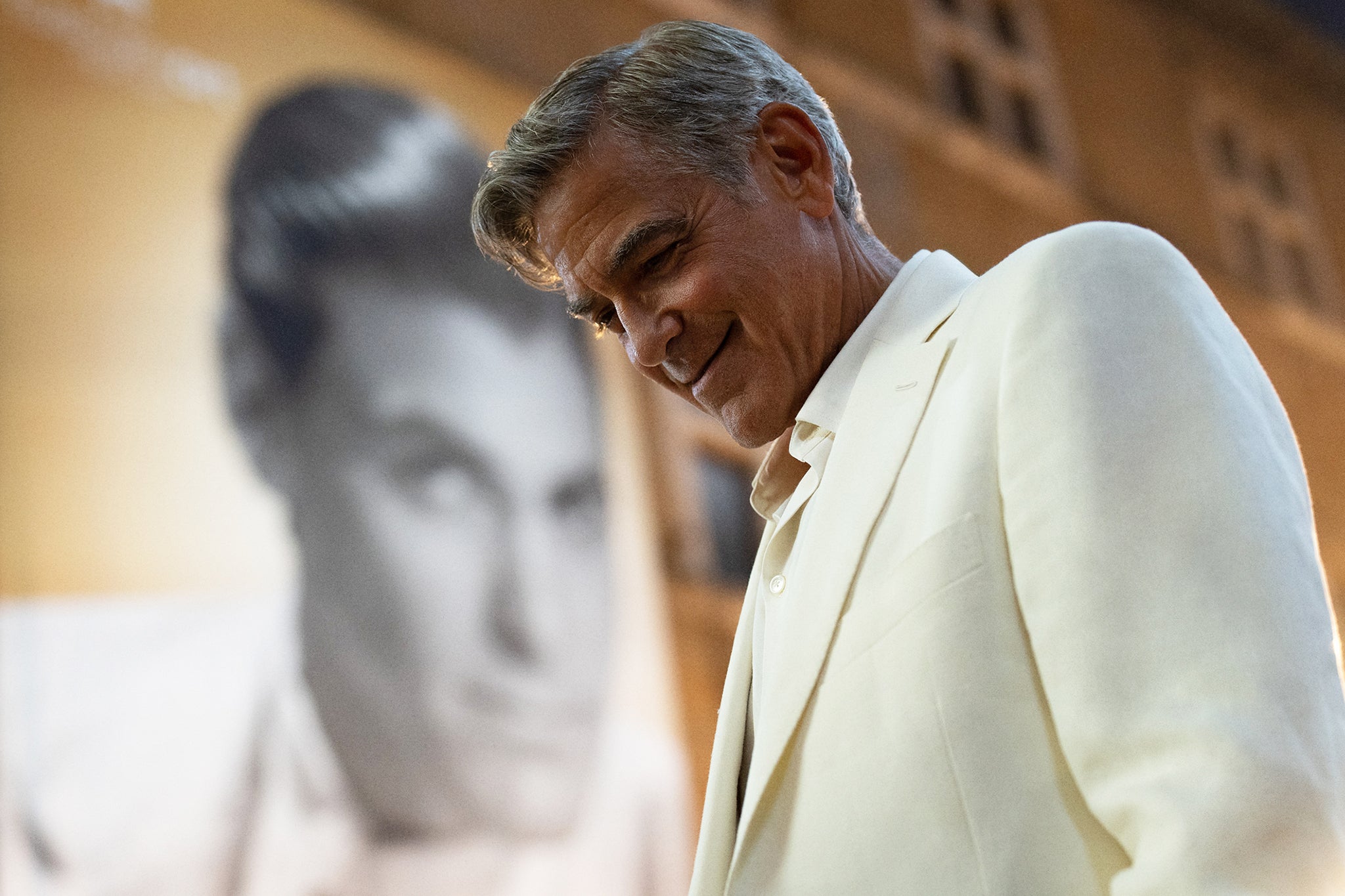 George Clooney basically plays himself in Jay Kelly, and it’s his most unconvincing performance to date