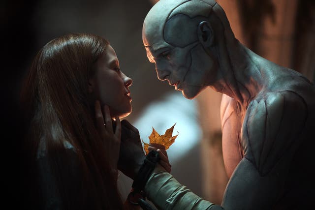 <p>Mia Goth and Jacob Elordi in Guillermo del Toro’s ‘Frankenstein’</p>