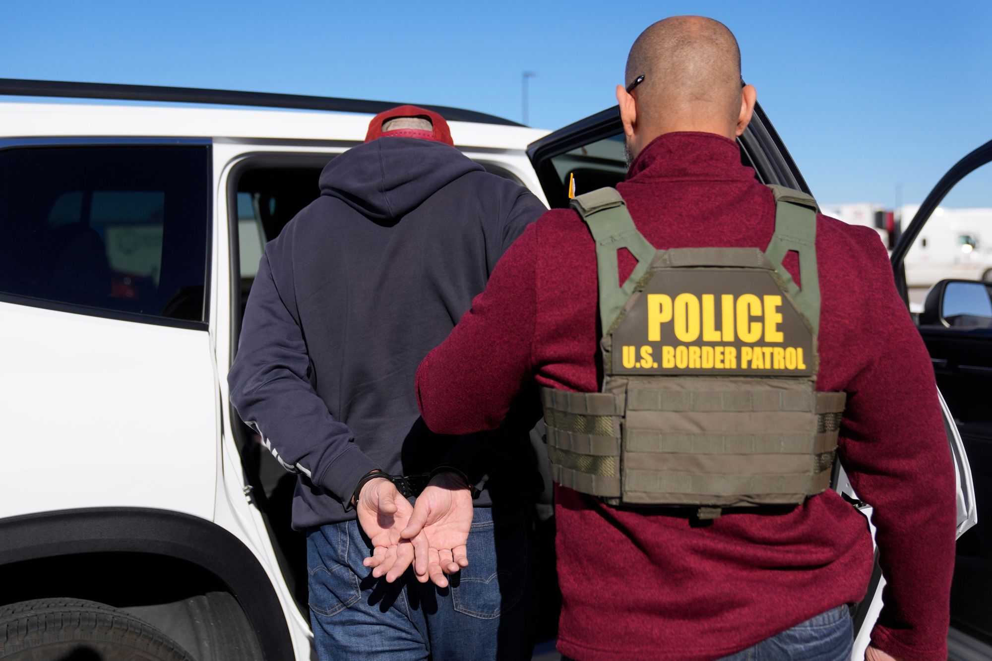 Homeland Security officials are defending the arrest of a U.S. citizen after border patrol agents drove off with his car while his one-year-old daughter was still in the backseat